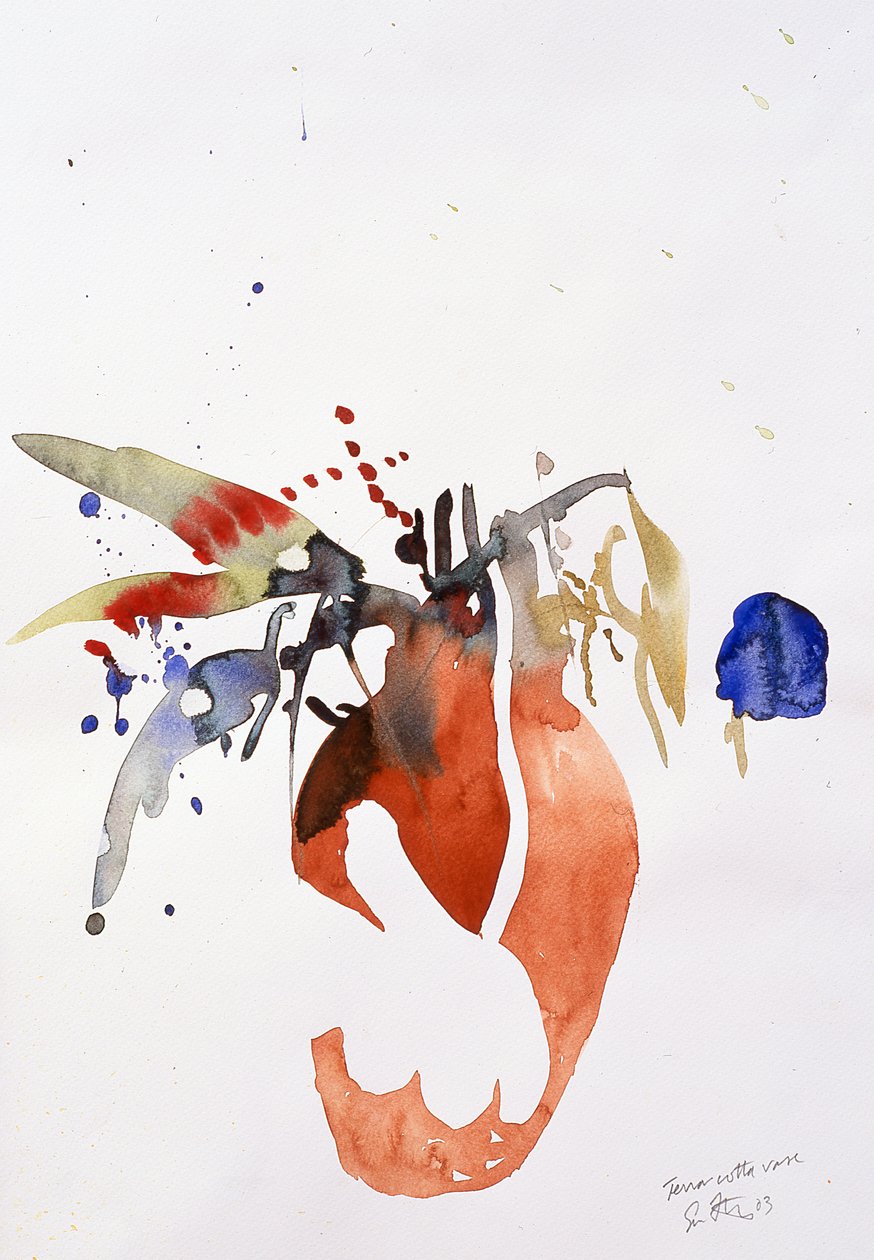Vase en terre cuite (aquarelle sur papier) - Simon Fletcher