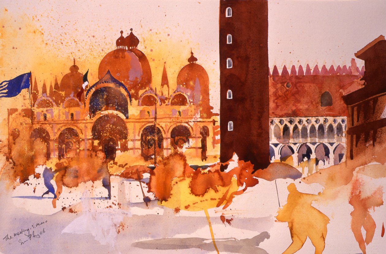 La rencontre, San Marco, 2006 (aquarelle sur papier) - Simon Fletcher