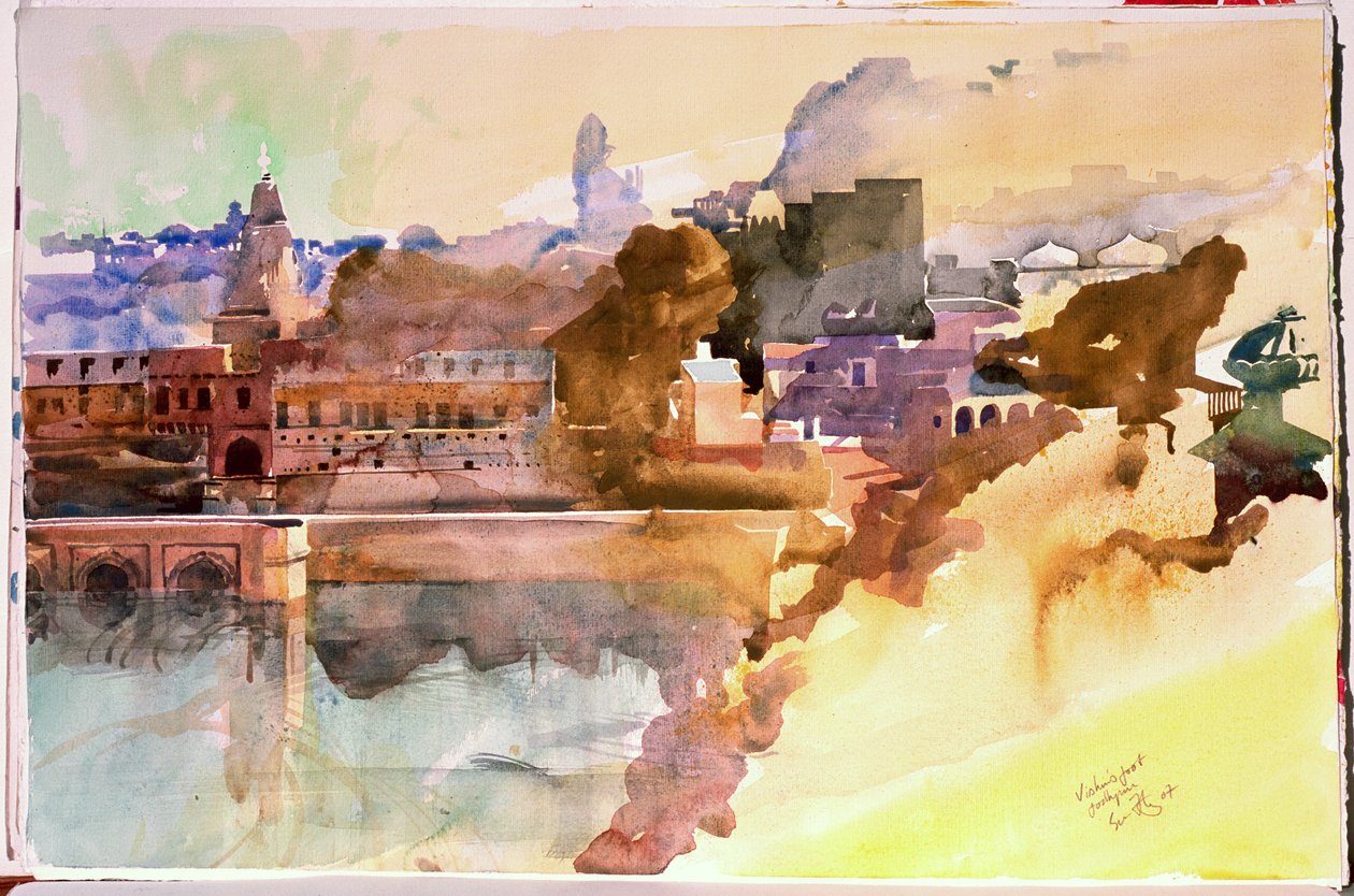 Le pied de Vishnu, Jodphur, 2007 (aquarelle sur papier) - Simon Fletcher