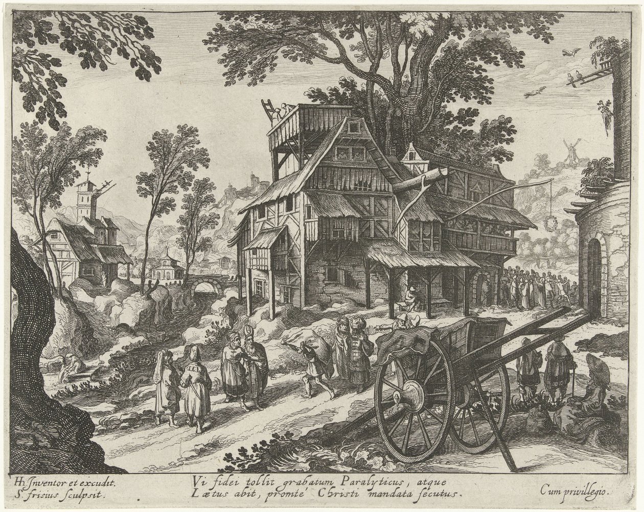 Vue de village avec la guérison d