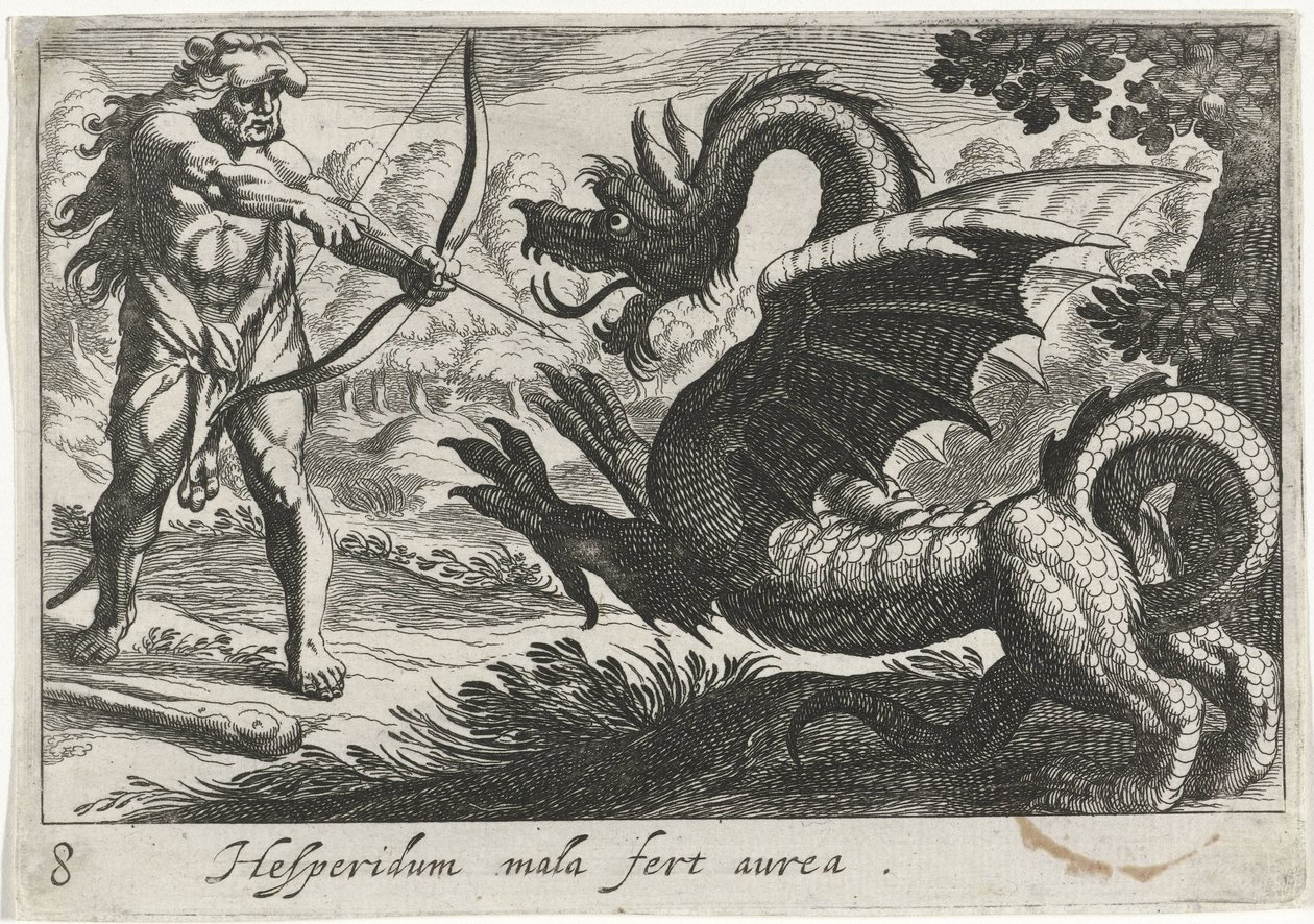 Hercule tue le dragon Ladon - Simon Frisius