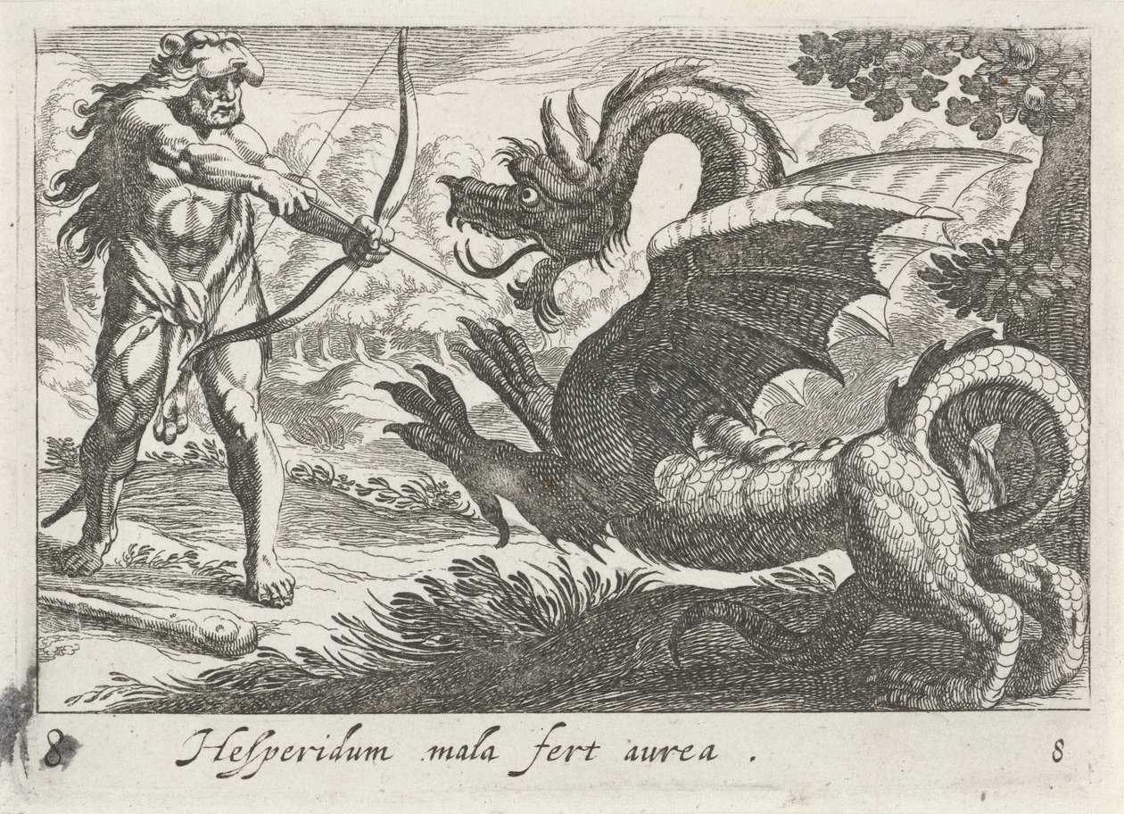 Hercule tue le dragon Ladon - Simon Frisius