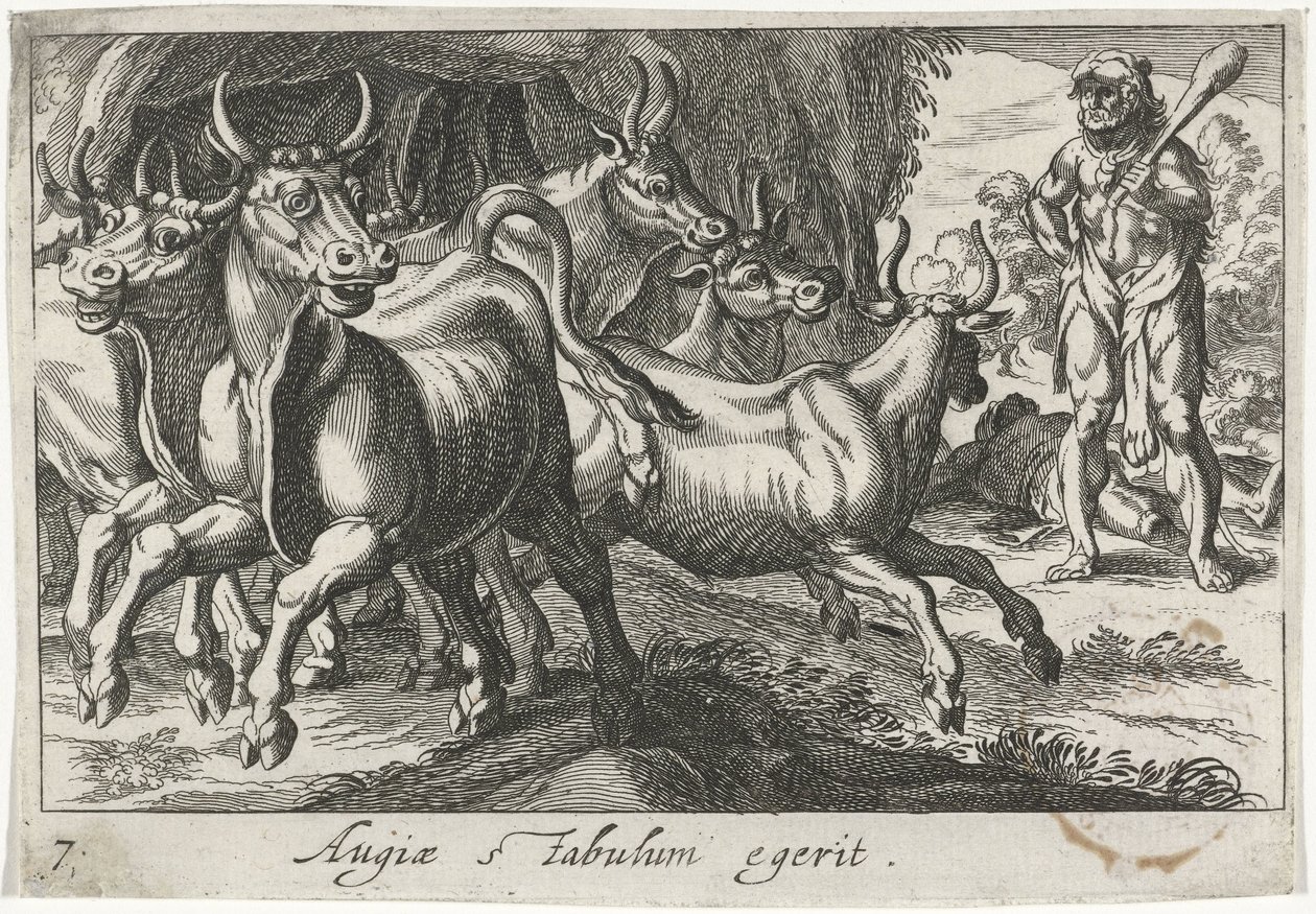 Hercule garde le troupeau de Géryon - Simon Frisius