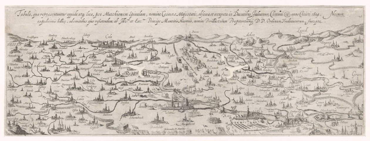 Carte du duché de Gulik, 1614 - Simon Frisius