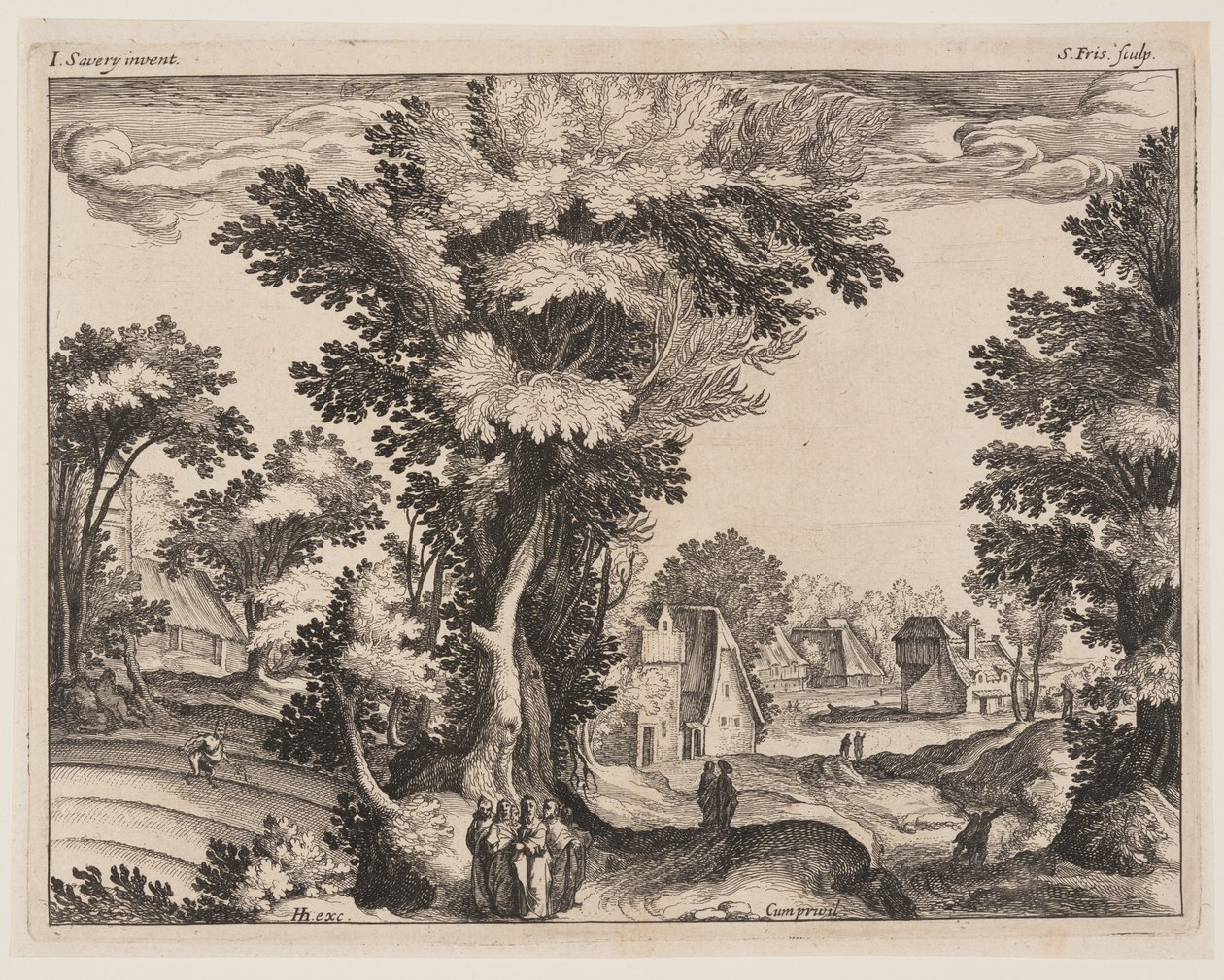 Parabole du semeur, tirée de Paysages avec scènes de la vie du Christ - Simon Frisius