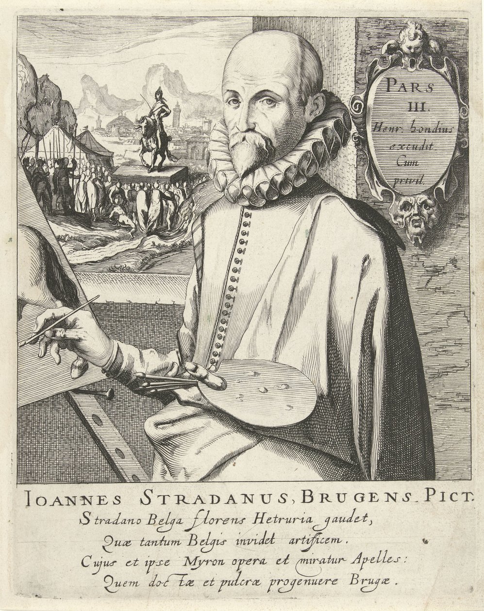 Portrait de Jan van der Straet - Simon Frisius