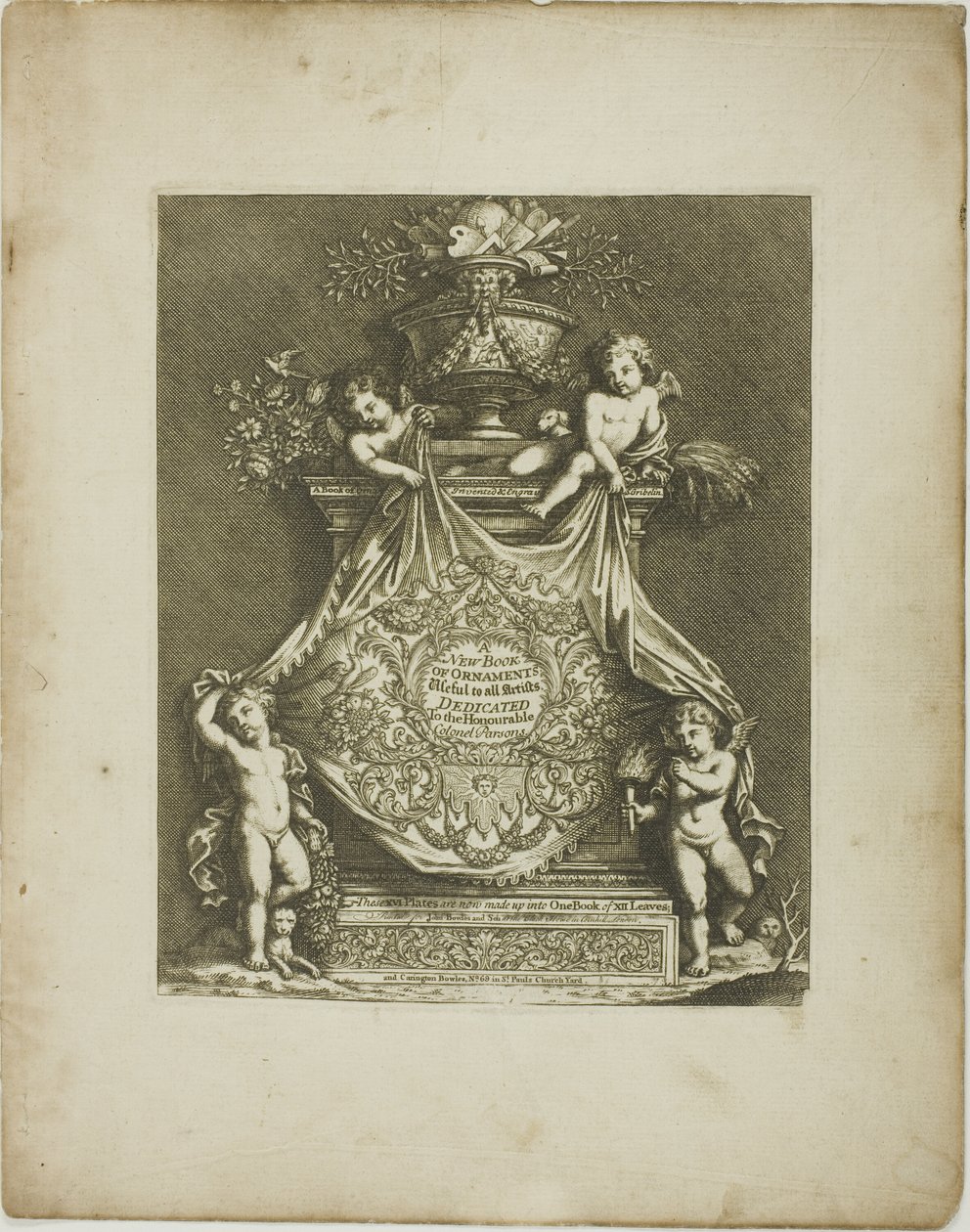 Première planche, tirée de A New Book of Ornaments - Simon Gribelin II