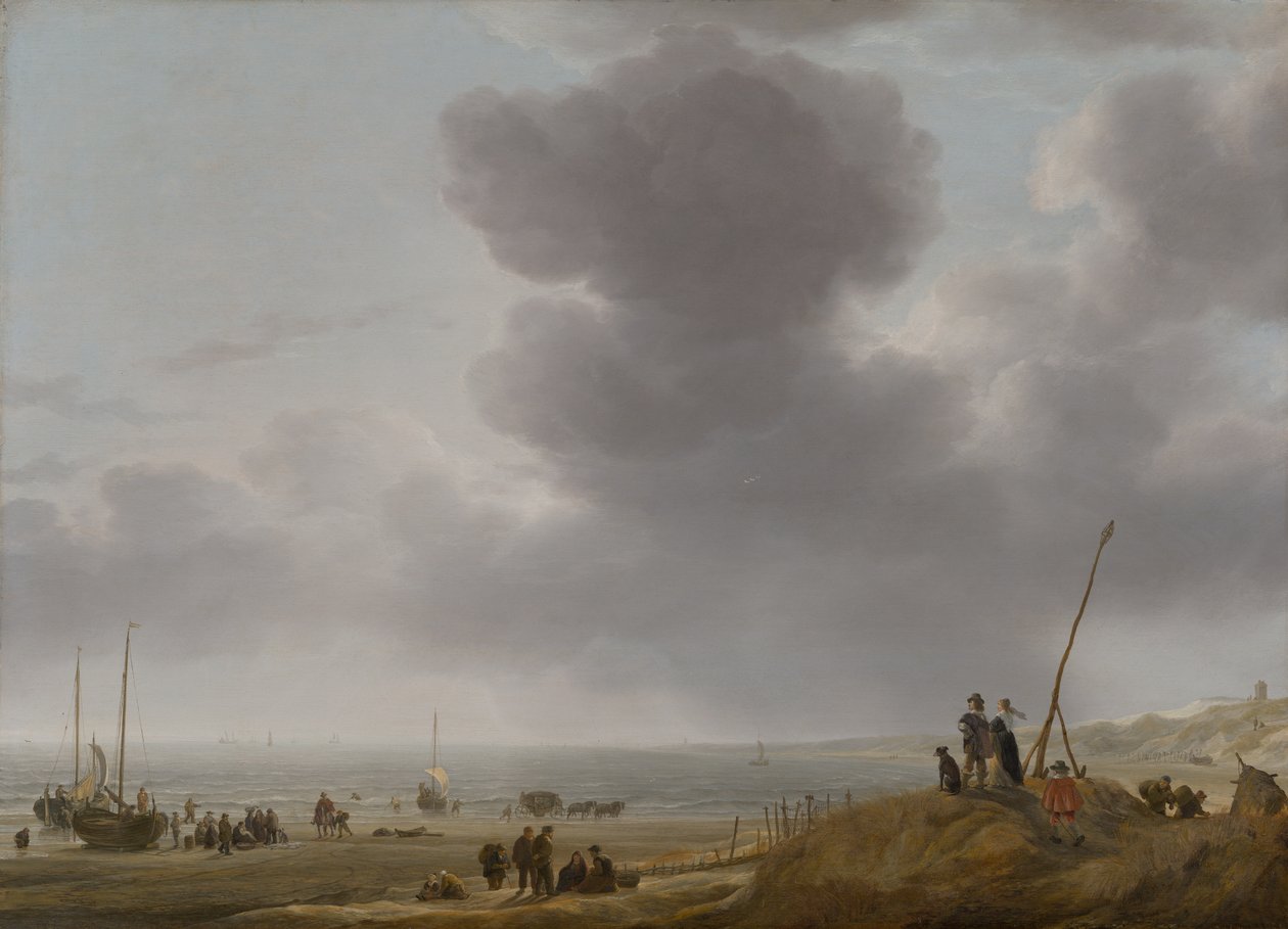 Vue de la plage - Simon Jacobsz. Vlieger