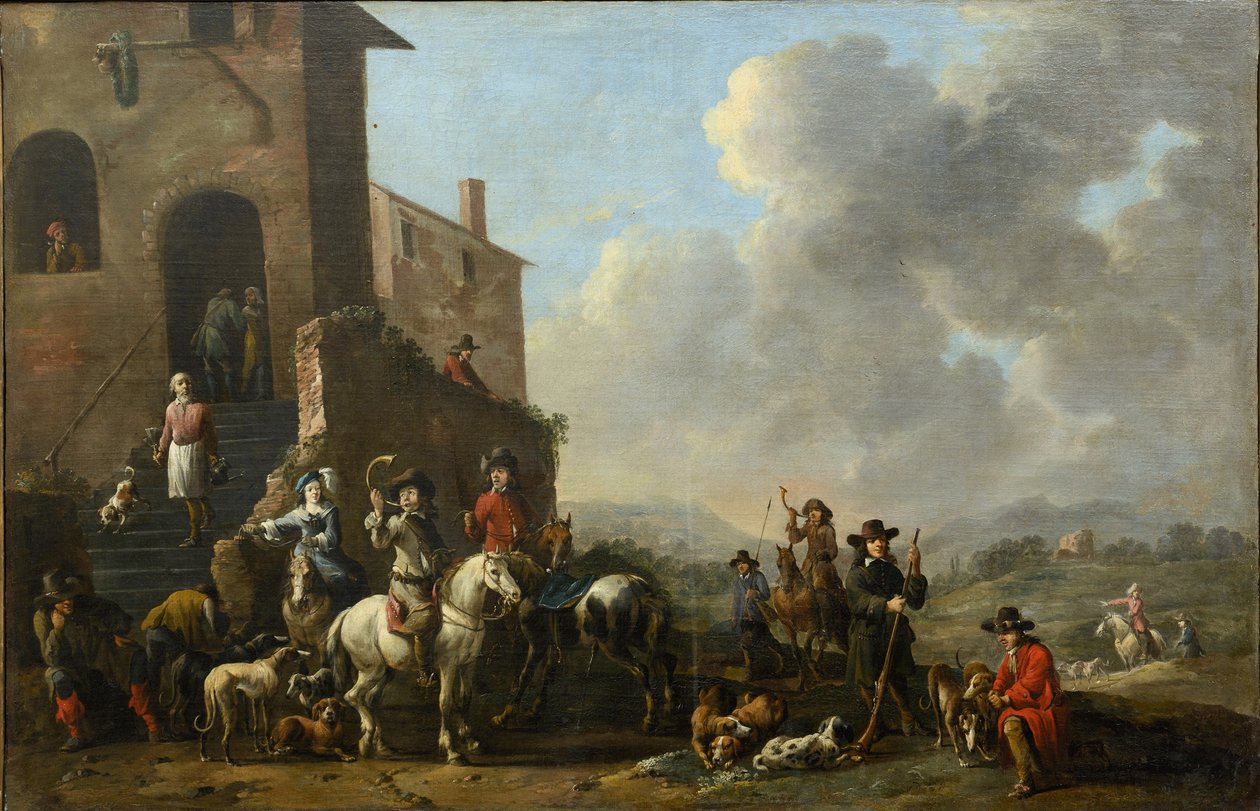 Préparation pour la chasse - Simon Johannes van Douw