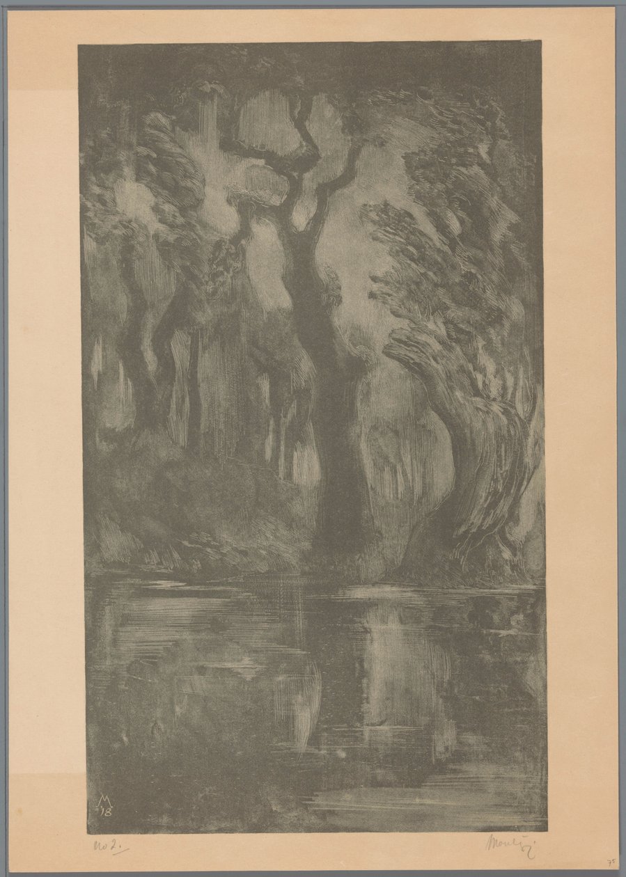 Eau dans la forêt - Simon Moulijn (signed by artist)