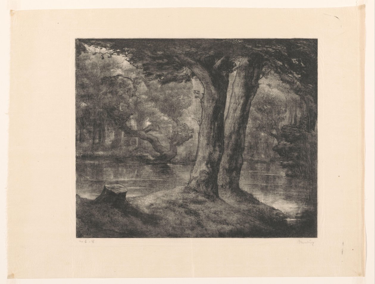 Eau dans une forêt - Simon Moulijn (signed by artist)
