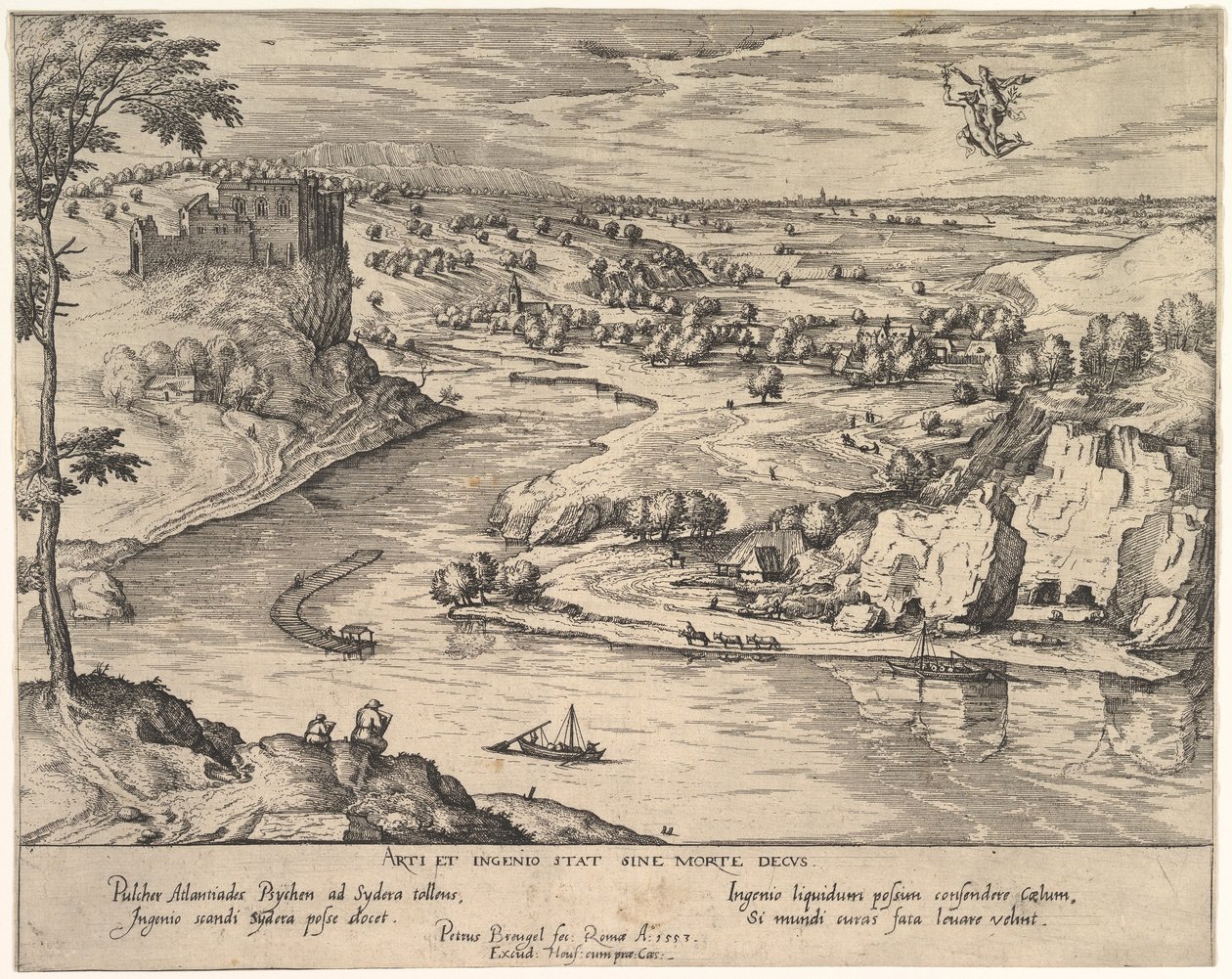 Paysage fluvial avec Mercure enlevant Psyché, vers 1595 - Simon Novellanus