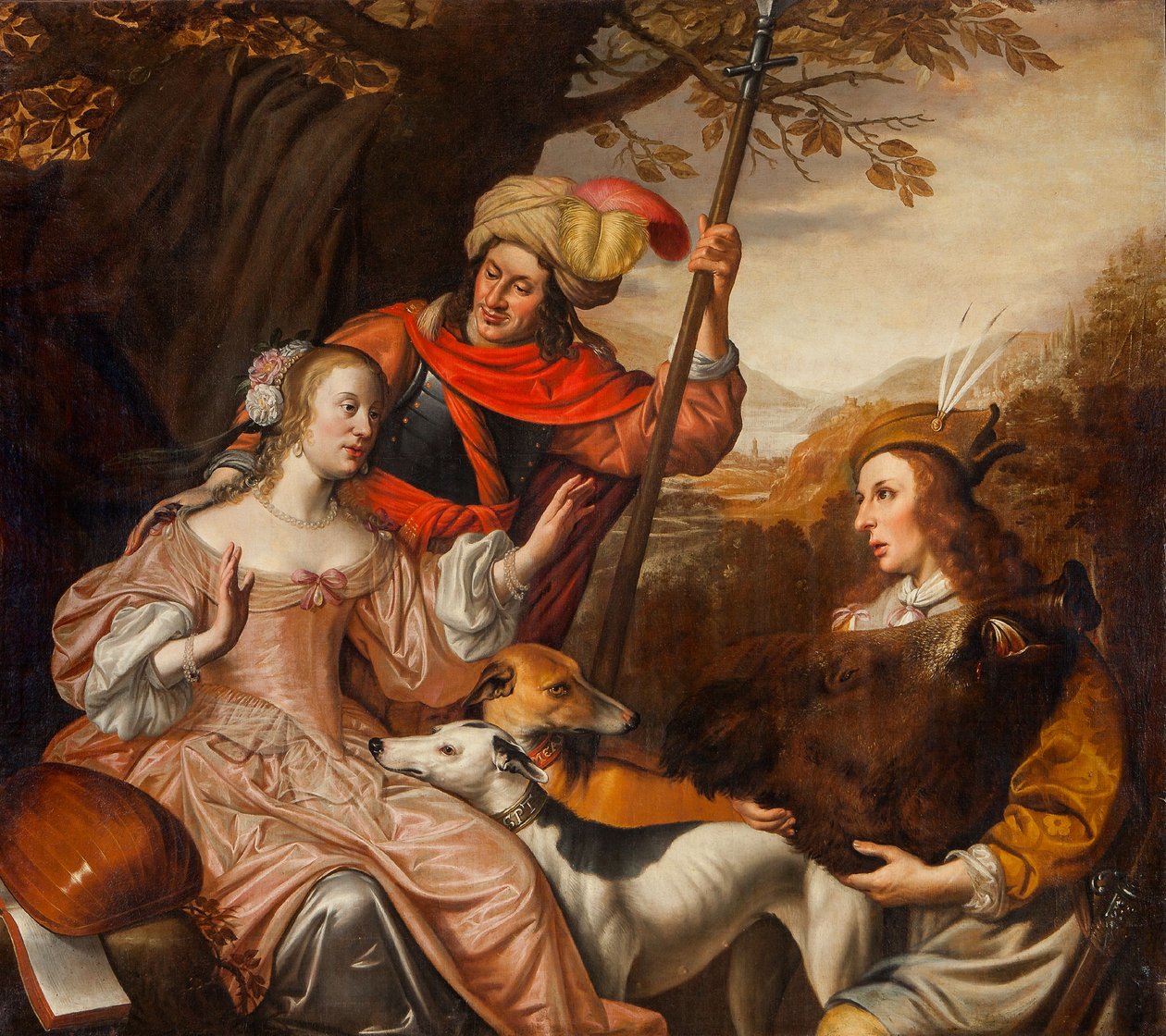 Portrait de groupe (huile sur toile) - Simon Peter Tilemann
