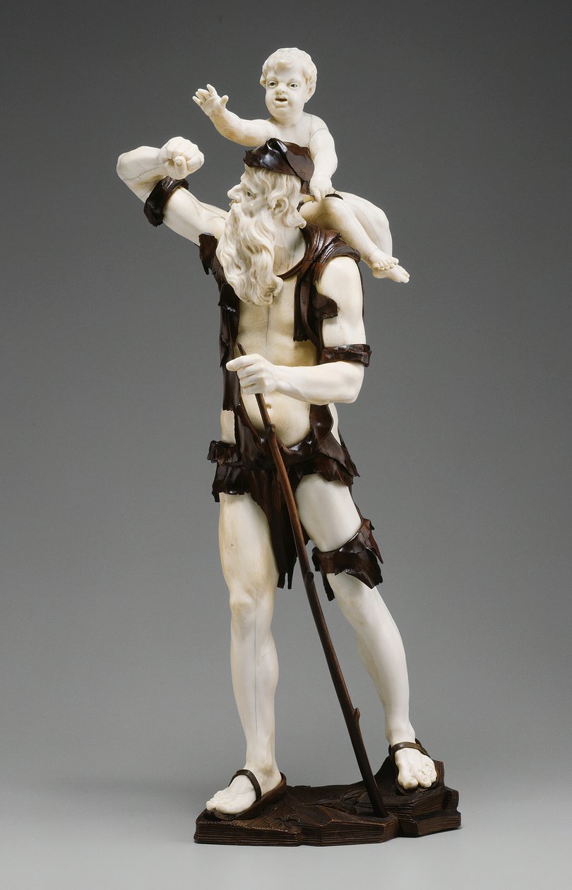 Vieux mendiant portant un enfant, 1735-50 - Simon Troger