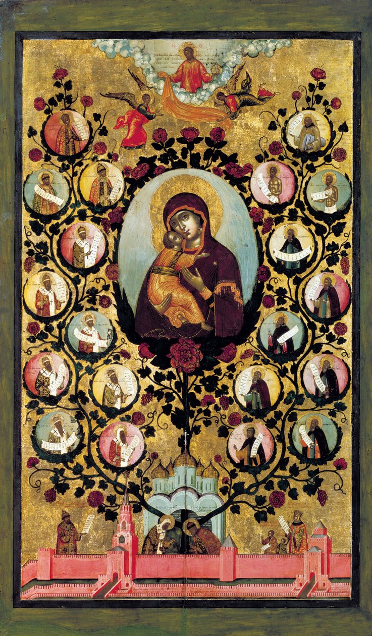 Apothéose de la Vierge de Vladimir, 1668 - Simon Ushakov