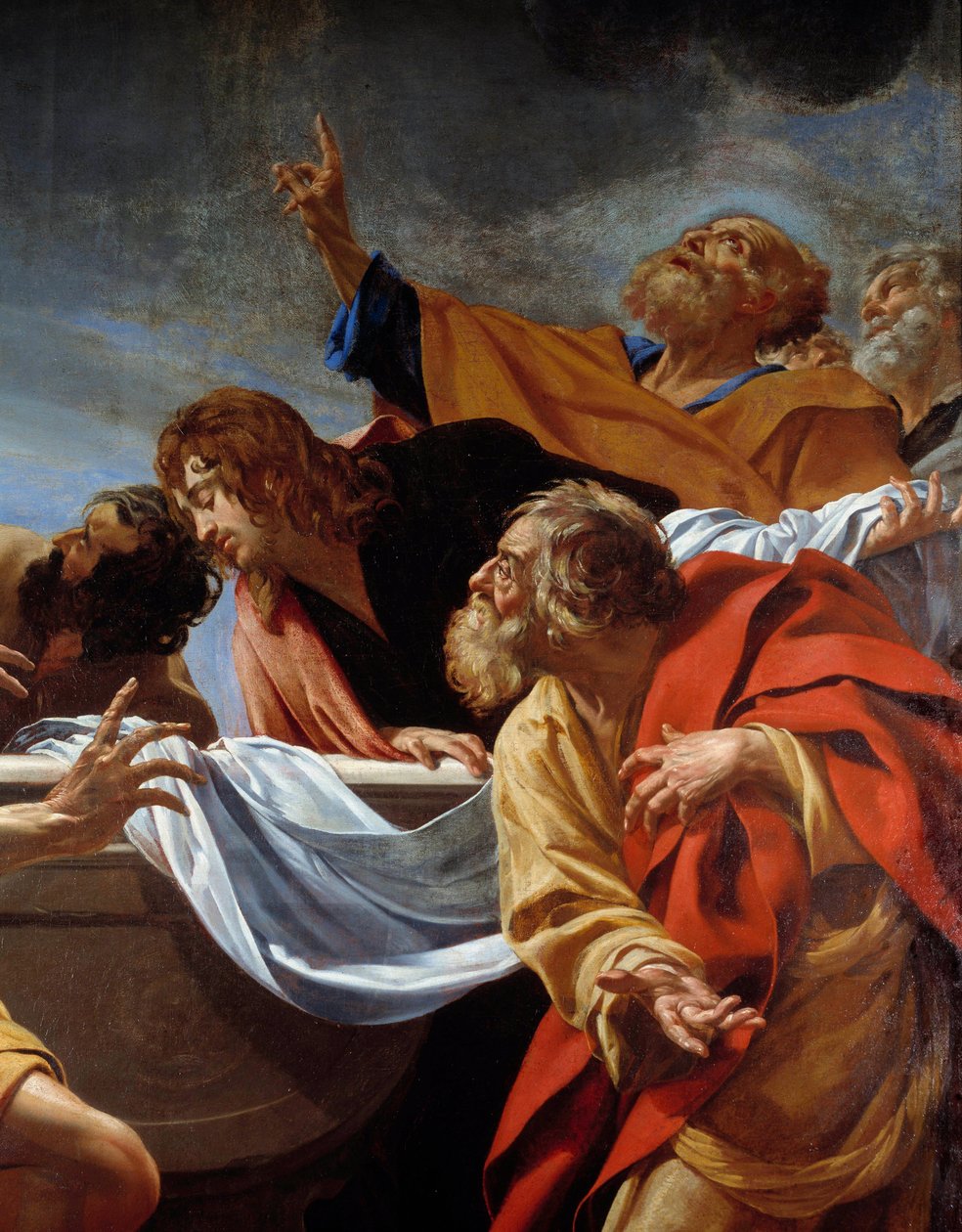 Les Apôtres au tombeau de la Vierge (détail) - Simon Vouet