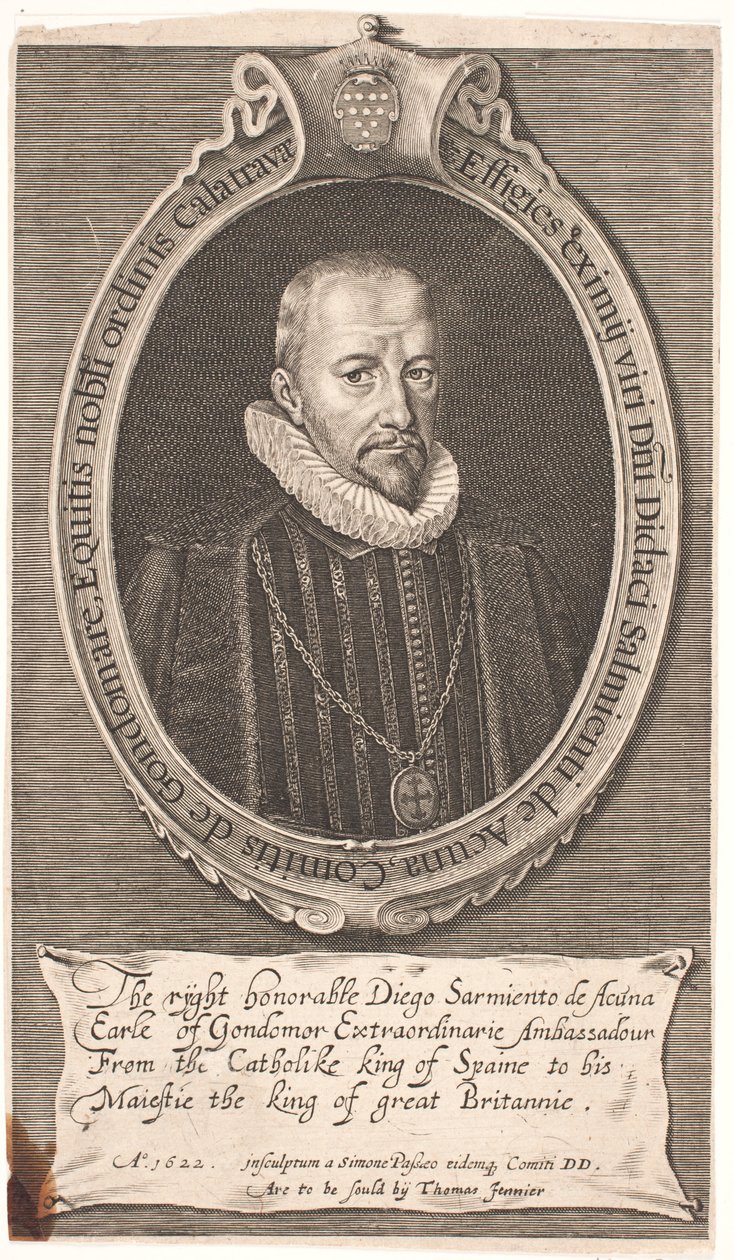 Diego Sarmiento de Acuna, comte de Godomar. Envoyé espagnol à Londres - Simon de Pas