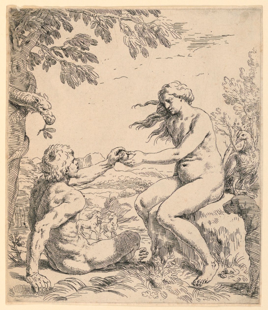 Adam et Ève - Simone Cantarini
