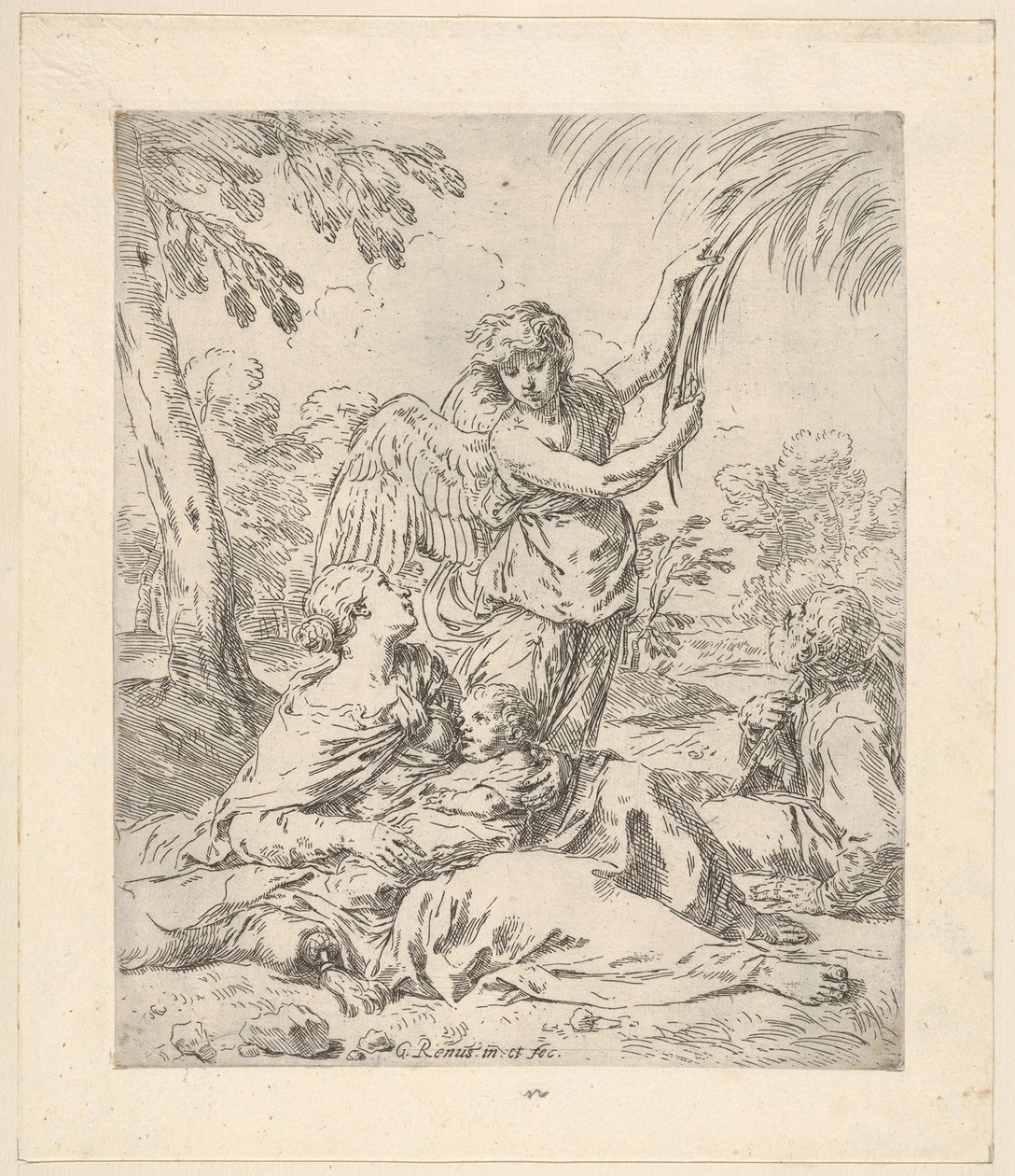 Repos en Égypte, Marie allaitant l