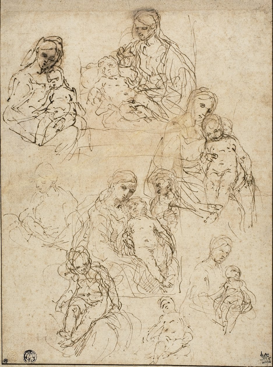 Esquisses de la Vierge et l