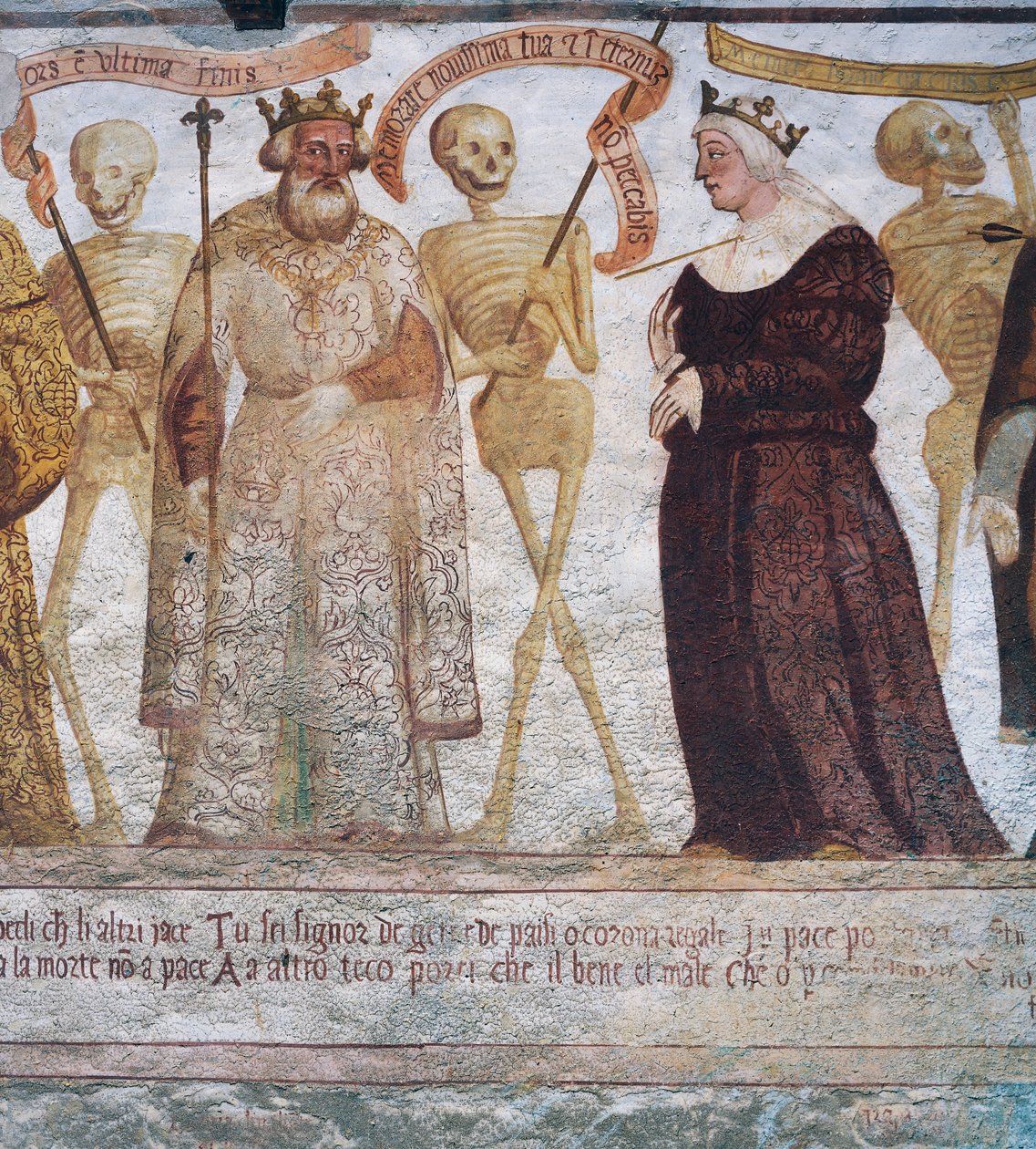La Mort avec le Roi et la Reine (détail) - Simone II Baschenis