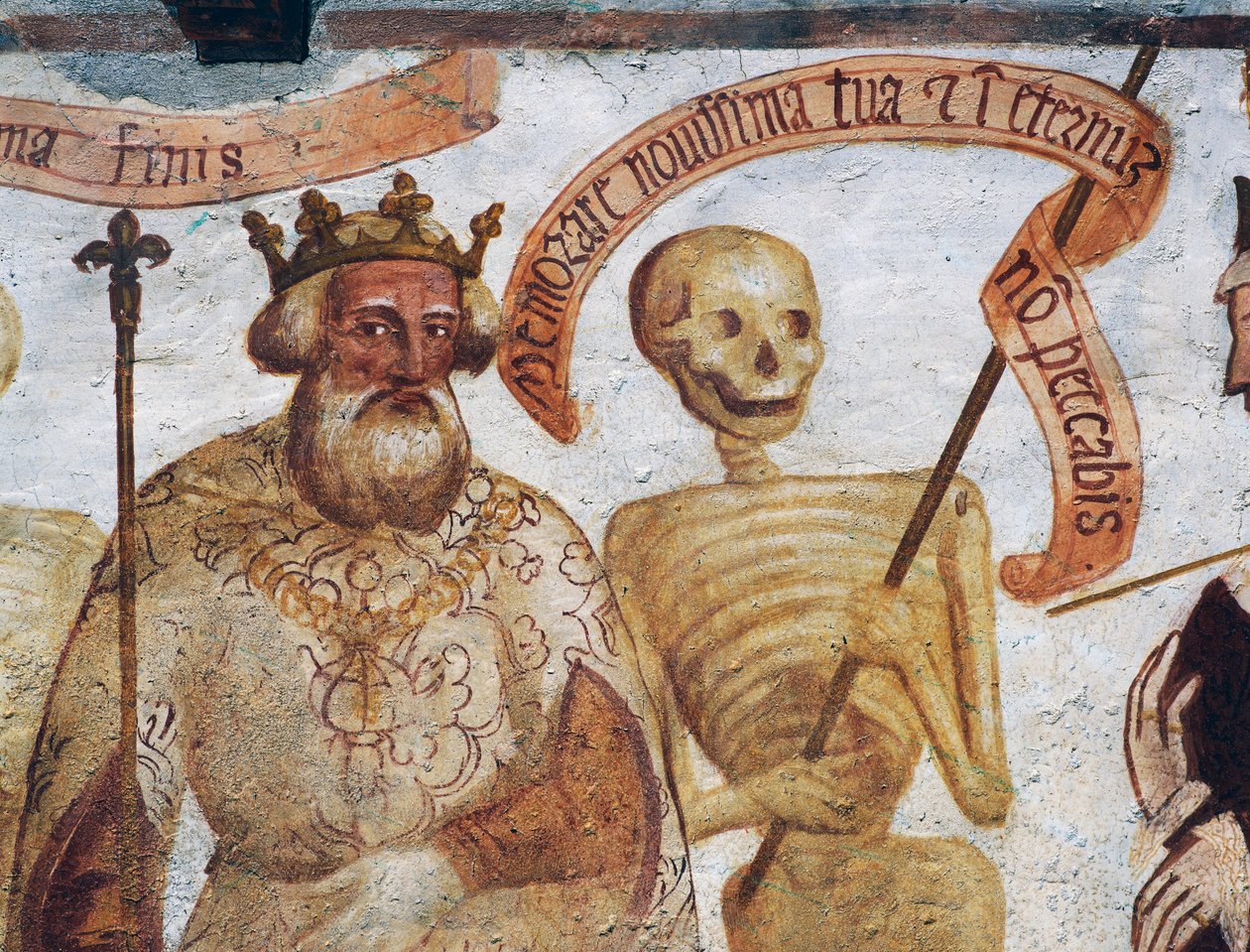 La Mort avec le Roi (détail) - Simone II Baschenis