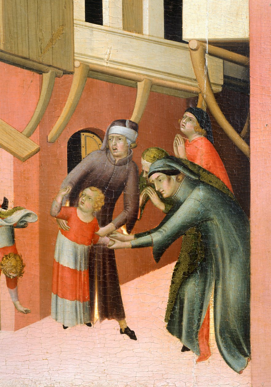 Retable intitulé Bienheureux Agostino Novello et histoires de sa vie (détail) - Simone Martini