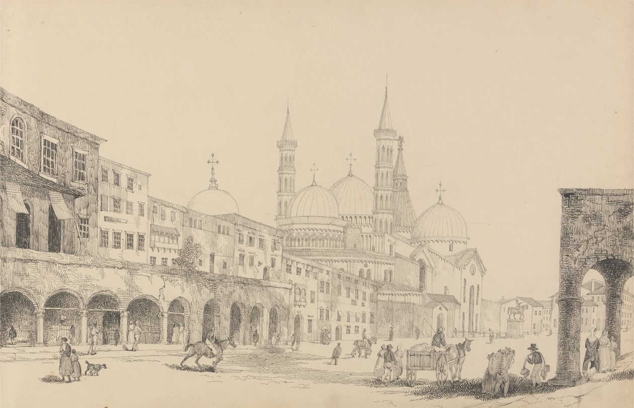 Album de 30 Vues dans le Tyrol et en Italie : Église de Saint Antonio - Padoue 3.r Nov.r 1840 - Sir Charles D