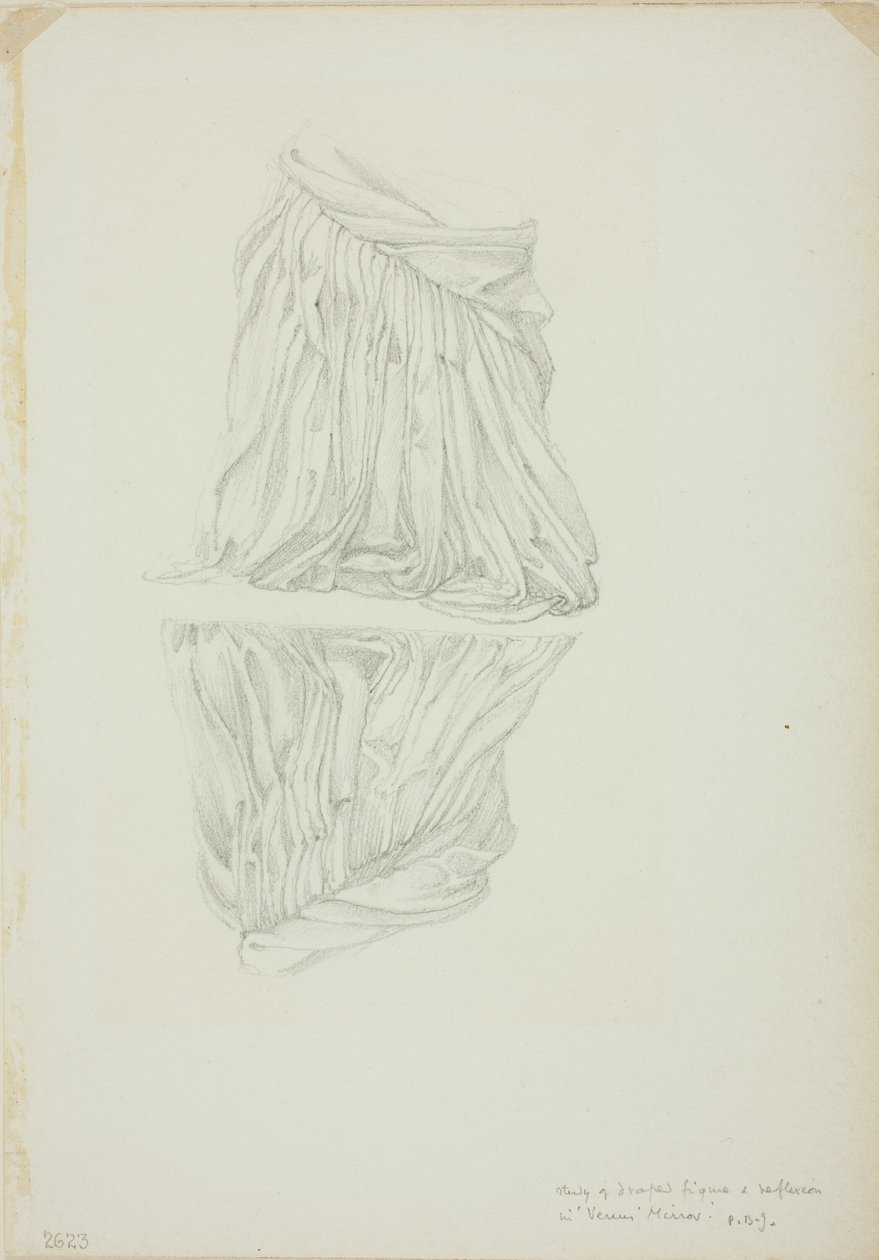 Figure drapée et réflexion, étude pour Miroir de Vénus - Sir Edward Burne Jones
