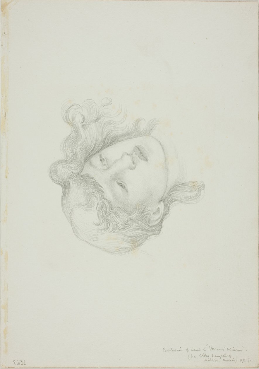 Réflexion de la tête, étude pour Miroir de Vénus - Sir Edward Burne Jones