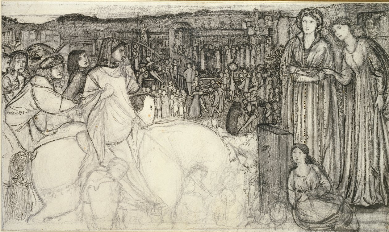 Gualdrada Donati présentant sa fille à Buondelmente - Sir Edward Coley Burne Jones