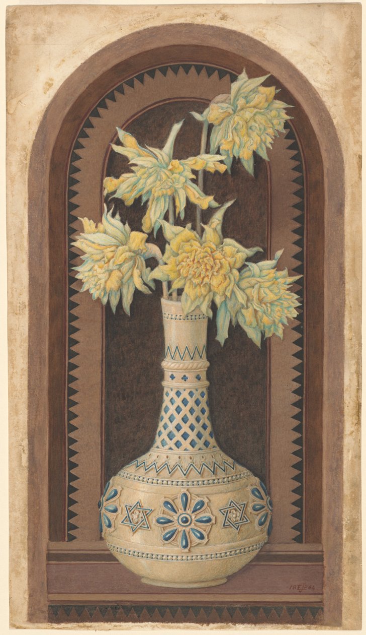 Narcisses dans un vase bleu et blanc - Sir Edward John Poynter