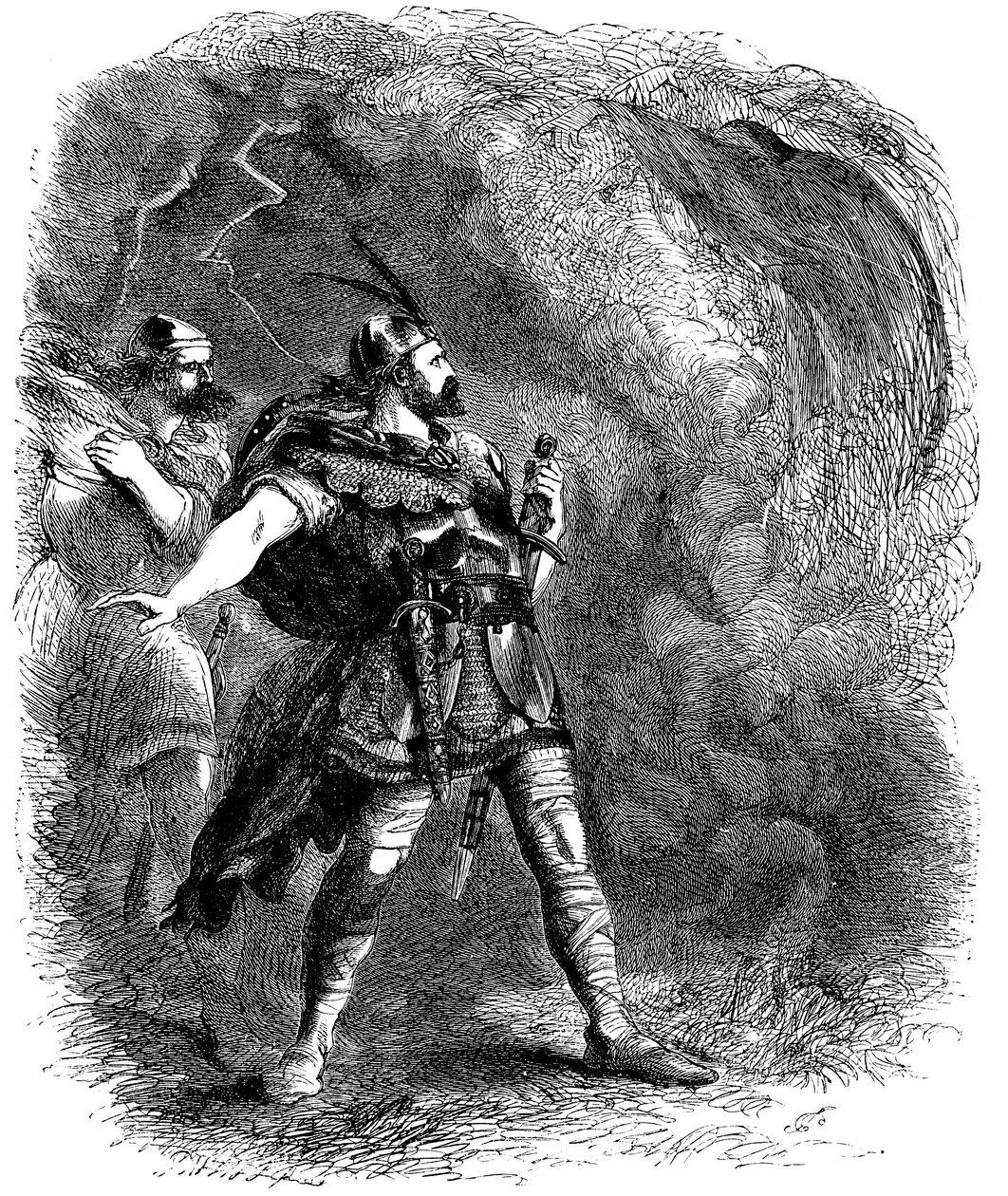 Macbeth et Banquo rencontrant les trois sorcières, 1858 - Sir John Gilbert