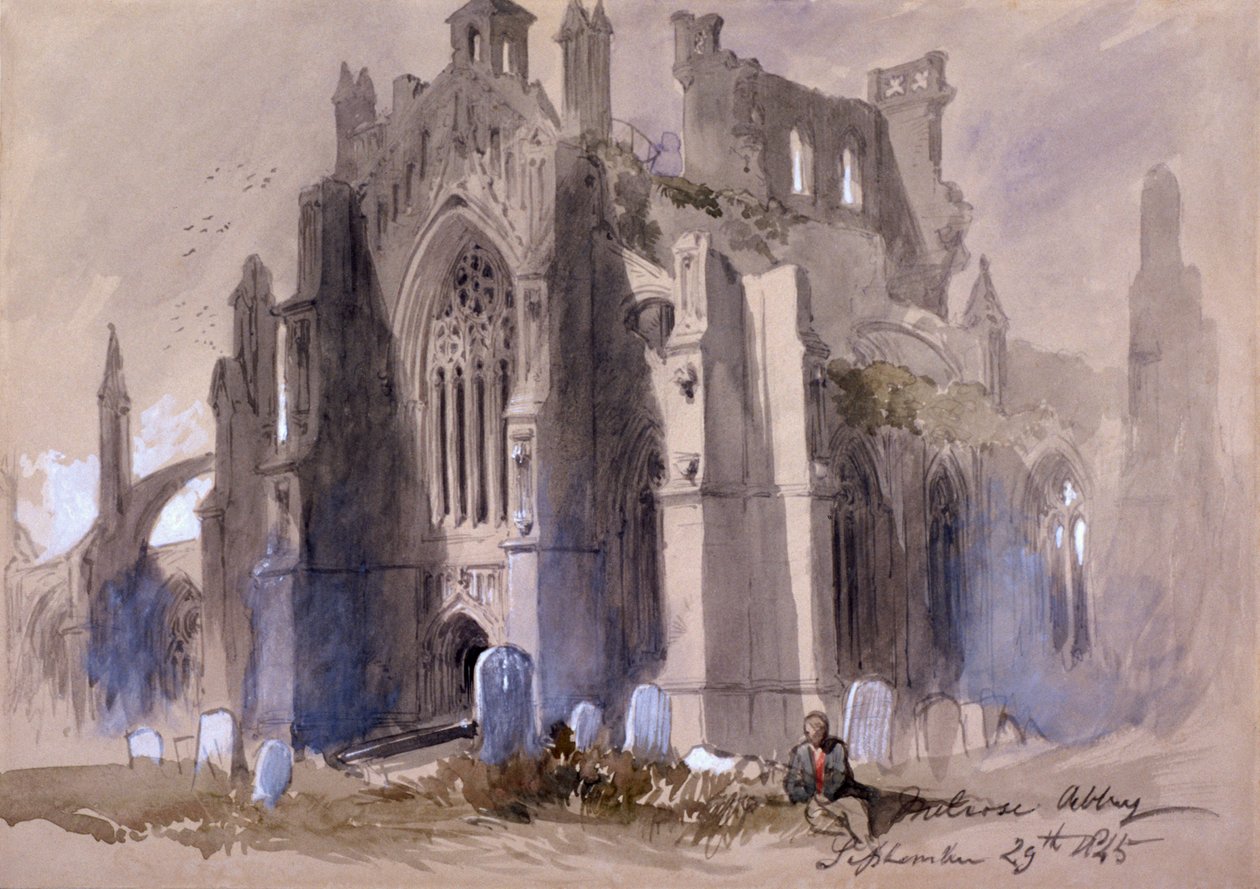 Melrose Abbey - Sir John Gilbert