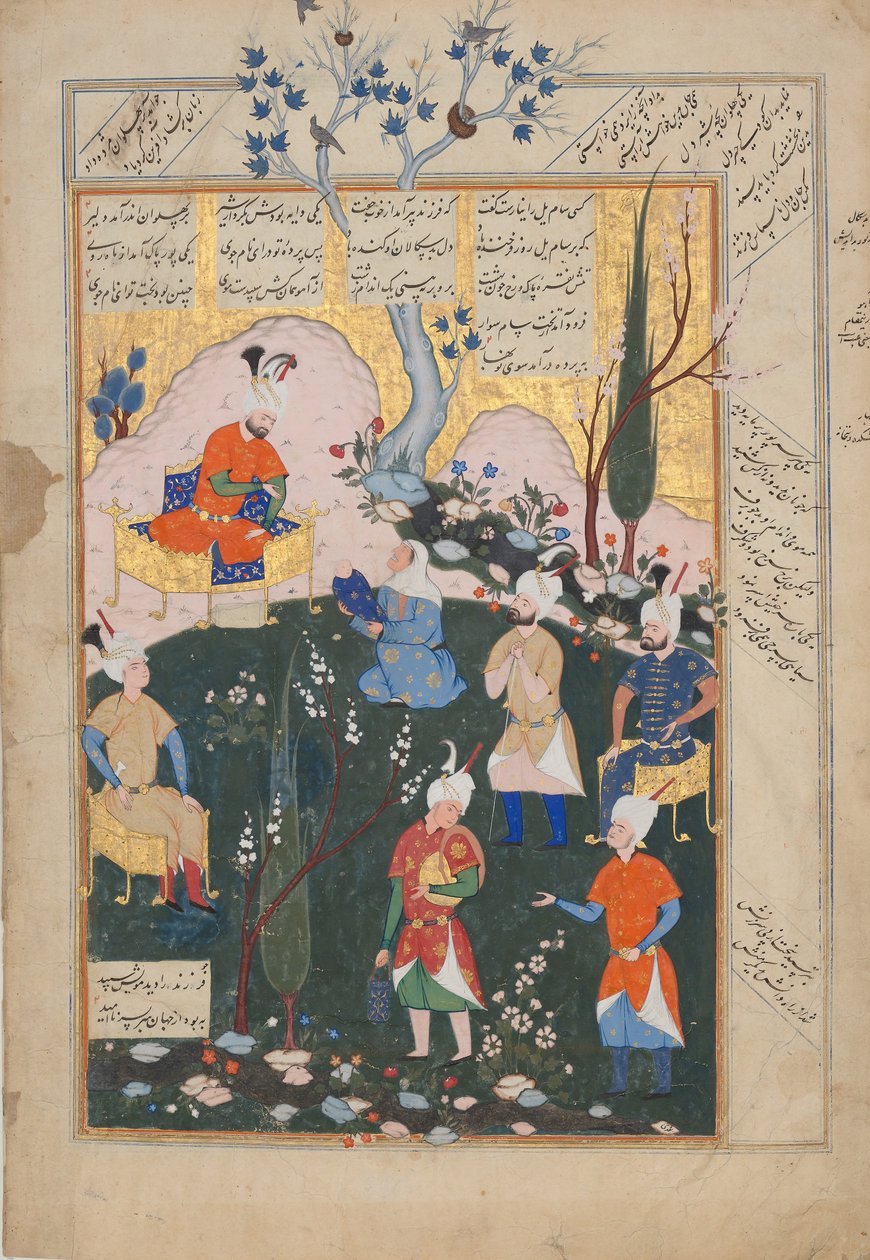 Naissance de Zal, Folio du Shahnama Livre des Rois - Siyavush