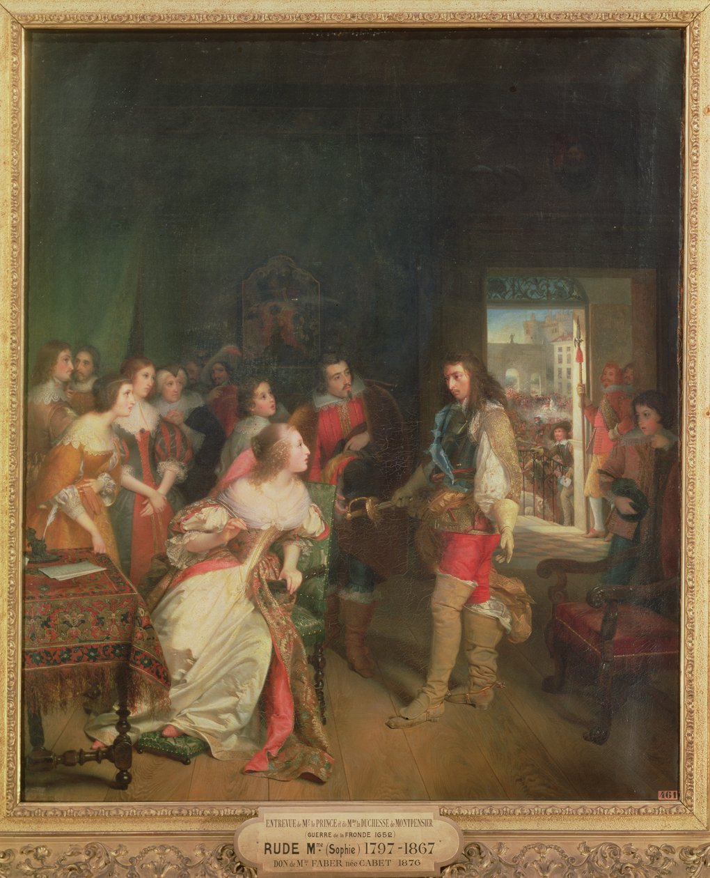 Rencontre entre Louis II (1621-86) de Bourbon et Anne-Marie-Louise d