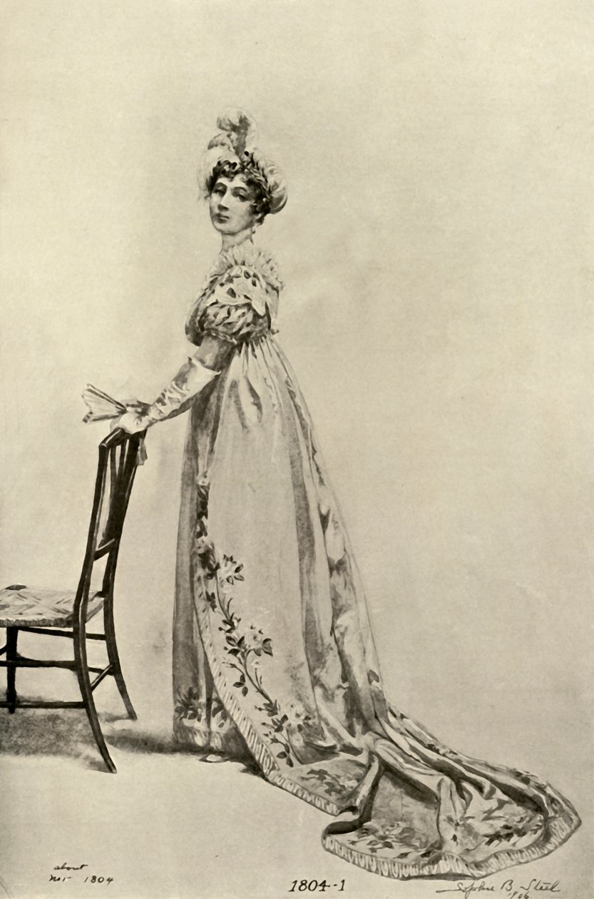 Robe Empire portée à Philadelphie, maintenant au Memorial Hall, 1804, 1903, 1937 - Sophie B. Steel