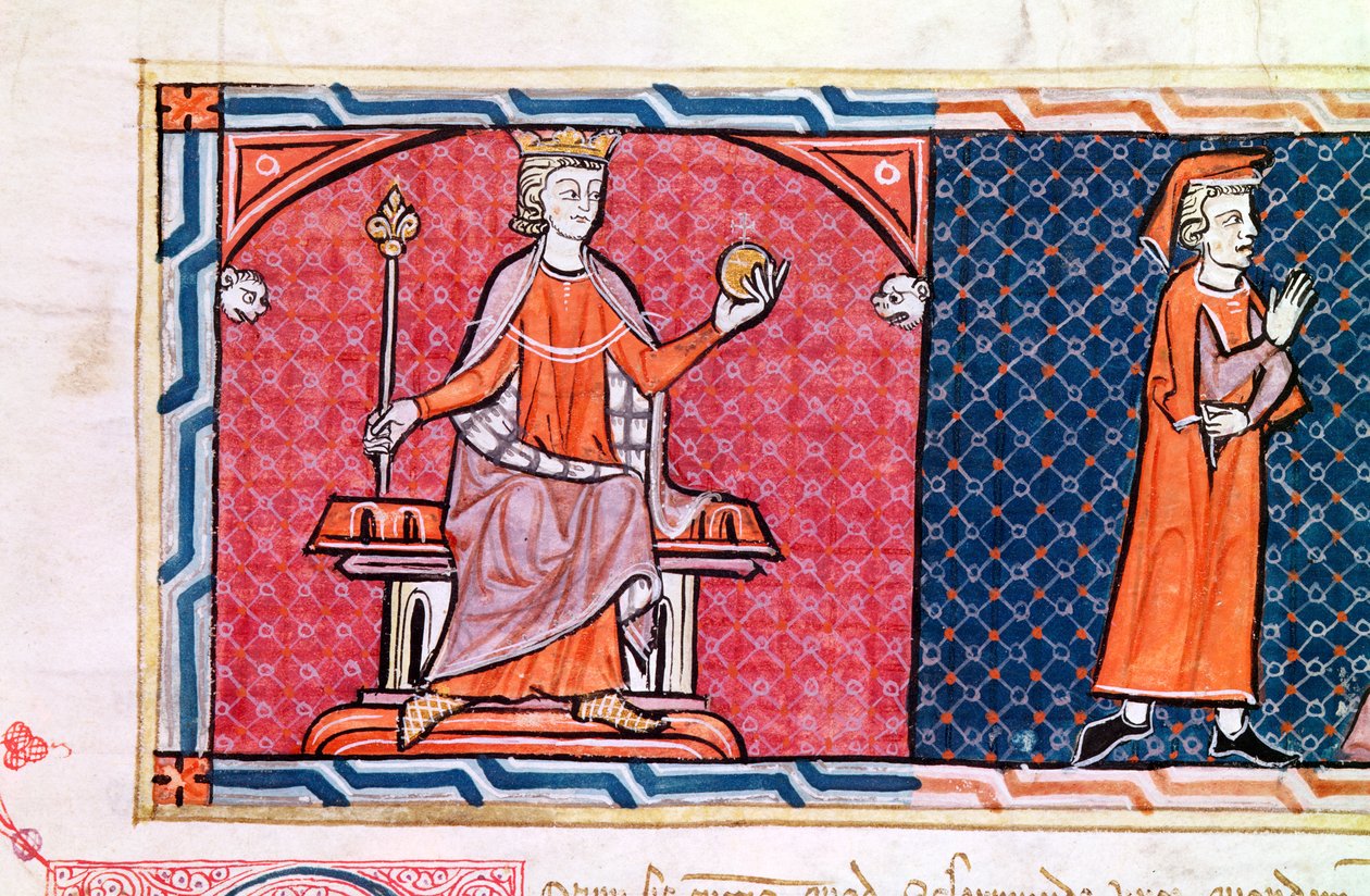 Une femme prêtant serment devant le roi Jacques Ier - Spanish School