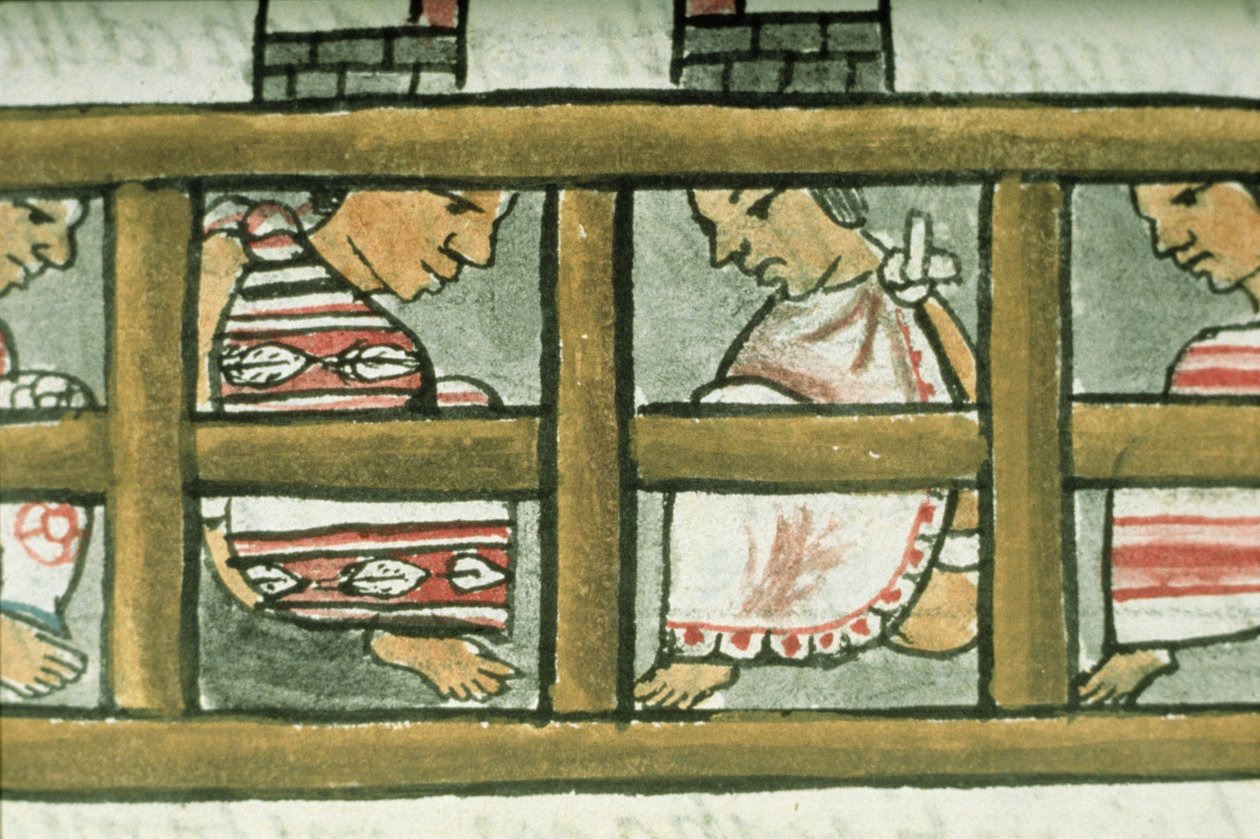 Ms Palat. 218-220 Livre IX Prisonniers aztèques, du 