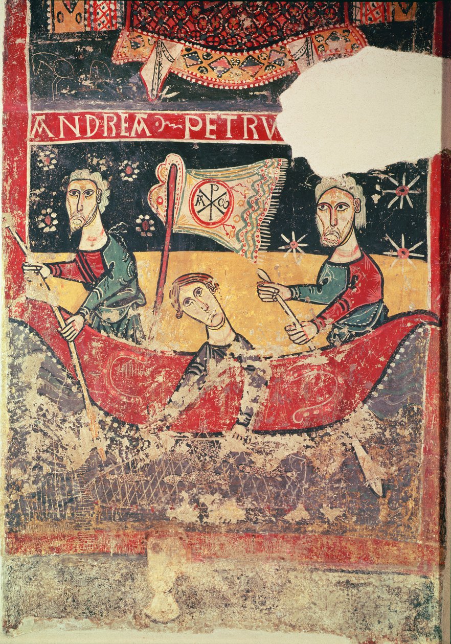 Saint Pierre de Sorpe : Saint André et Saint Pierre pêchant - Spanish School