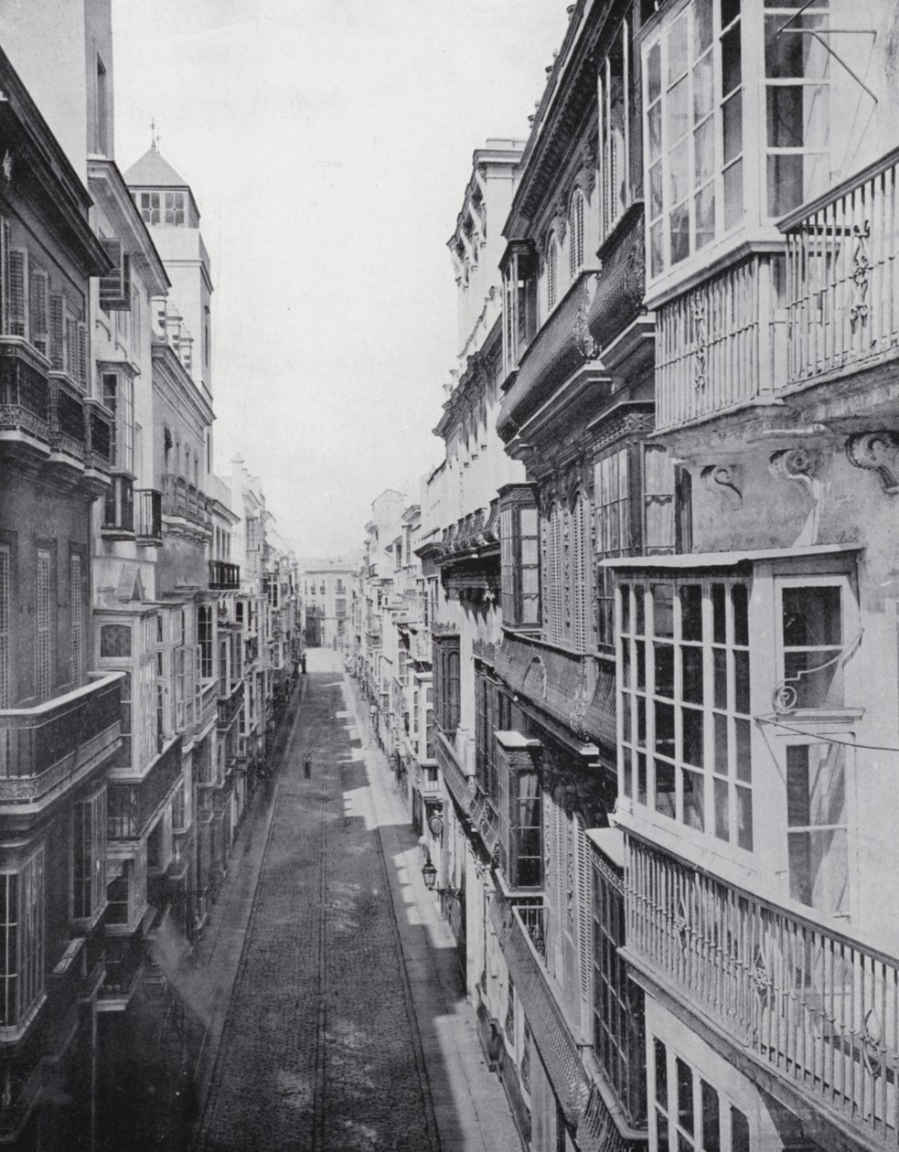 Calle Ancha, Cadix (photo n/b) - Spanish Photographer