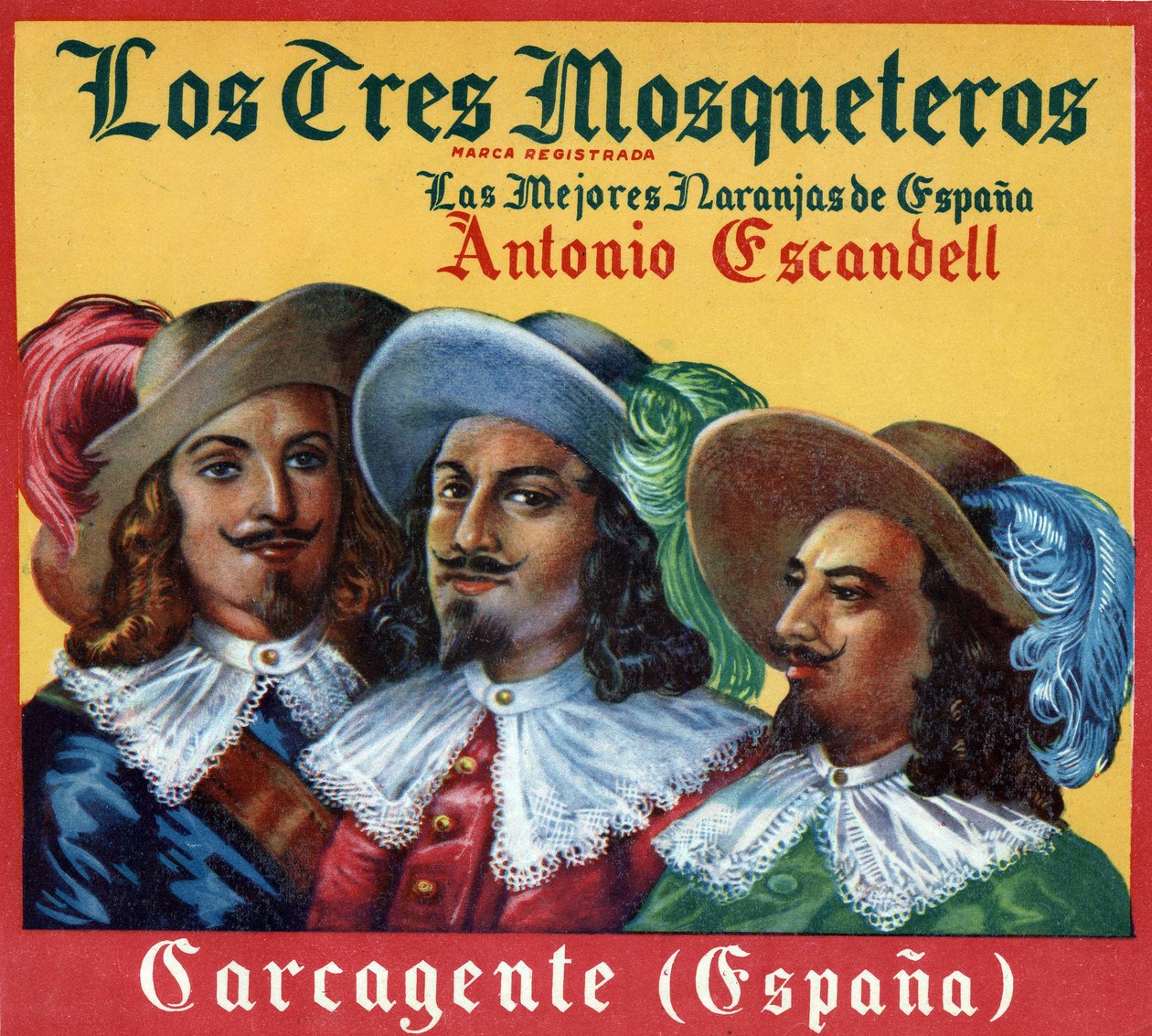 Image publicitaire, « Les Trois Mousquetaires, les meilleures oranges d