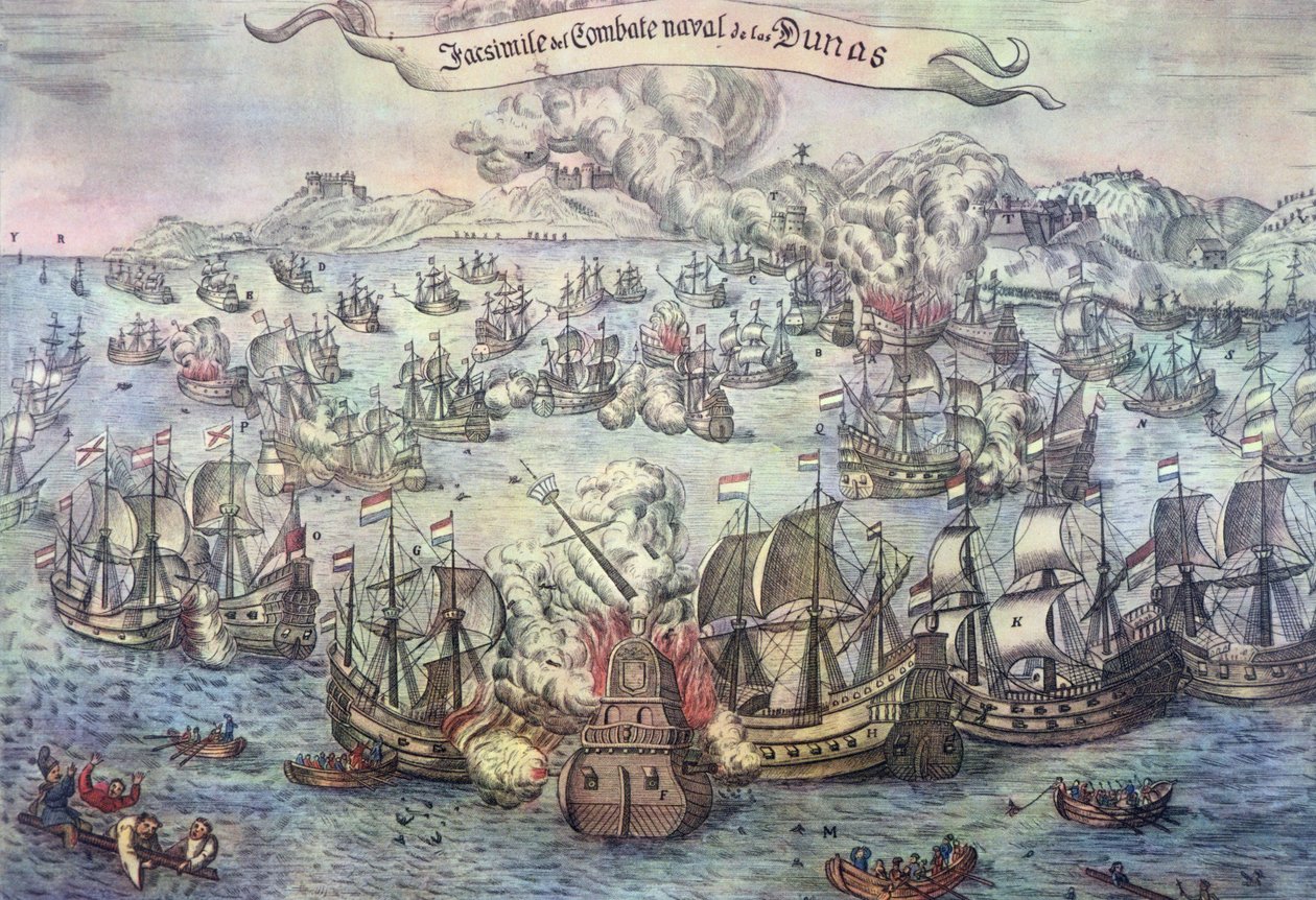 Bataille des Downs, 21 octobre 1639 - Spanish School