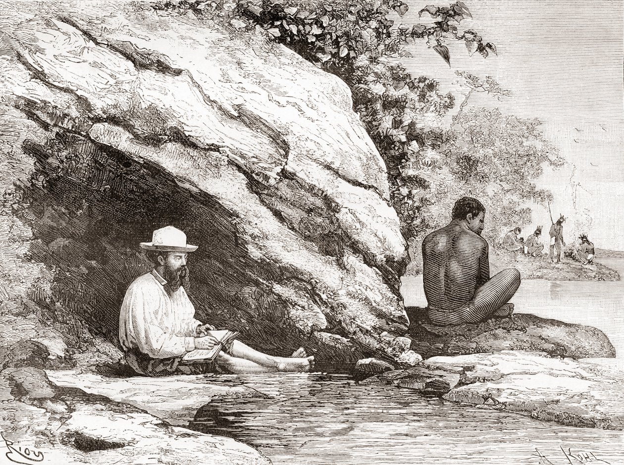 Jules Crevaux, lors de son exploration de la Guyane française en 1878, à l