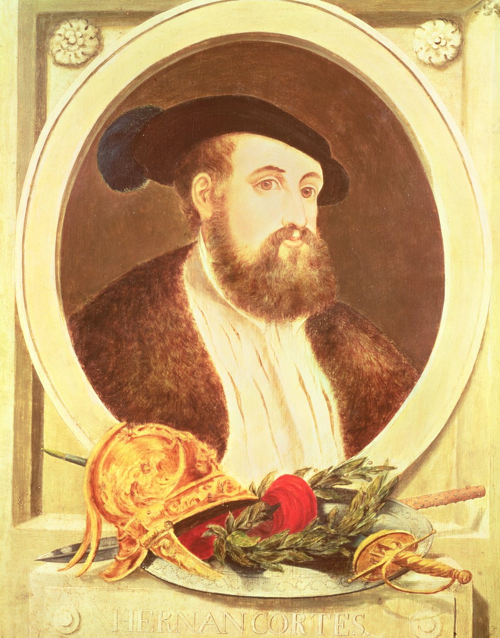 Portrait de Hernan Cortes (1485-1547) - Spanish School