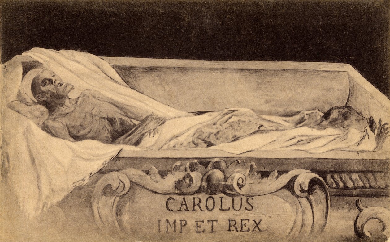 Carte postale de la momie de Charles V à l