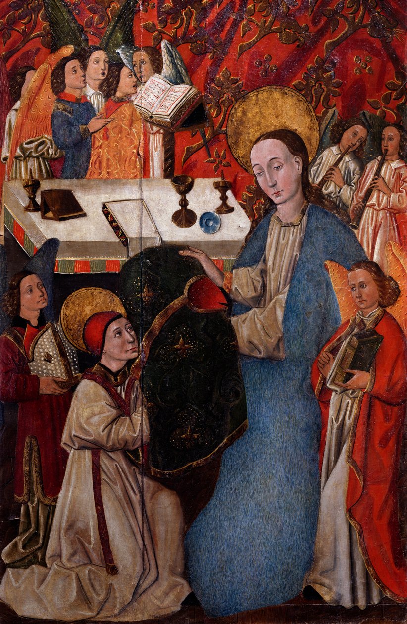 Présentation de la chasuble à Saint Ildefonso par la Vierge Marie - Spanish School