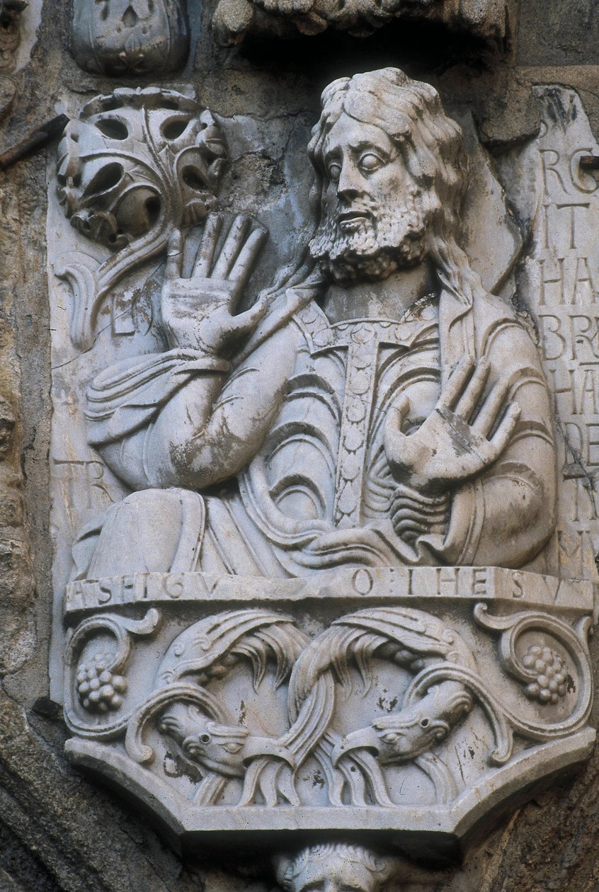 Représentation du prophète Abraham, bas-relief de la façade des orfèvres - Spanish School