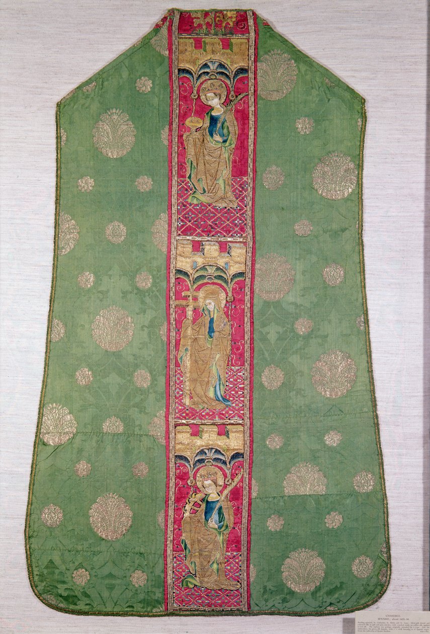 Chasuble espagnole, vers 1425-50 (soie brodée) - Spanish School