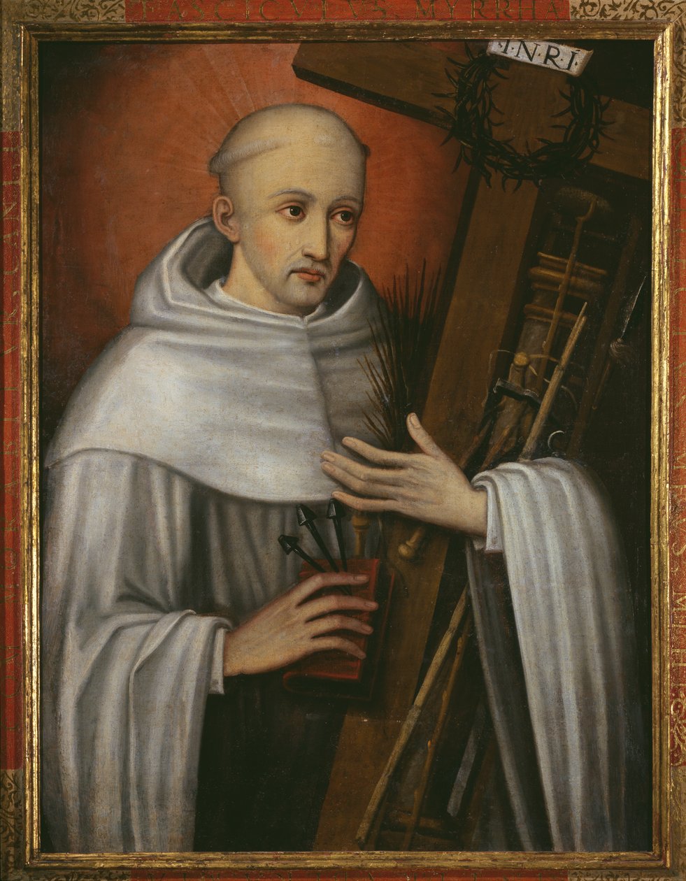 Saint Bernard de Clairvaux portant les instruments de la Passion - Spanish School